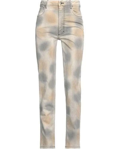 image of Eckhaus Latta Lightwash Utility Jeans With Splotches in Grey, Women's (Size 27)