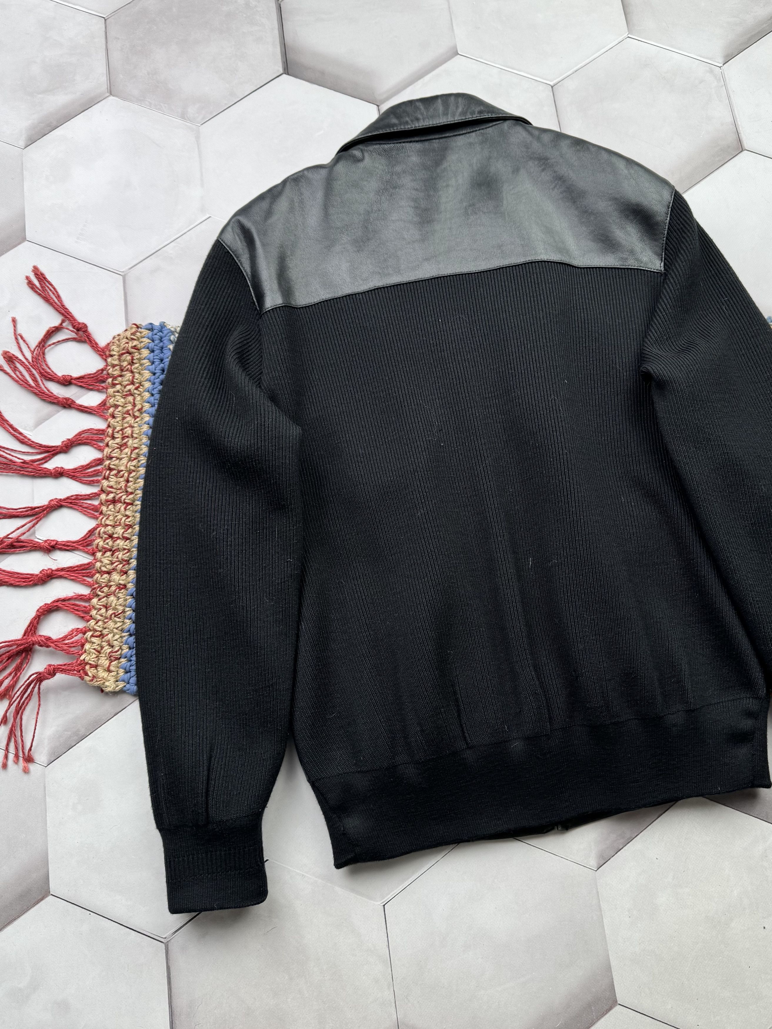 Genuine Leather Vintage Hybrid Leather Bomber Jacket (E4) Size US S / EU 44-46 / 1 - 7 Thumbnail