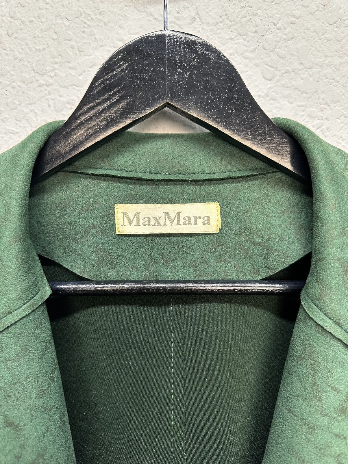 Max Mara MaxMara green minimalist coat classic Italy elegant fit Size M / US 6-8 / IT 42-44 - 10 Thumbnail