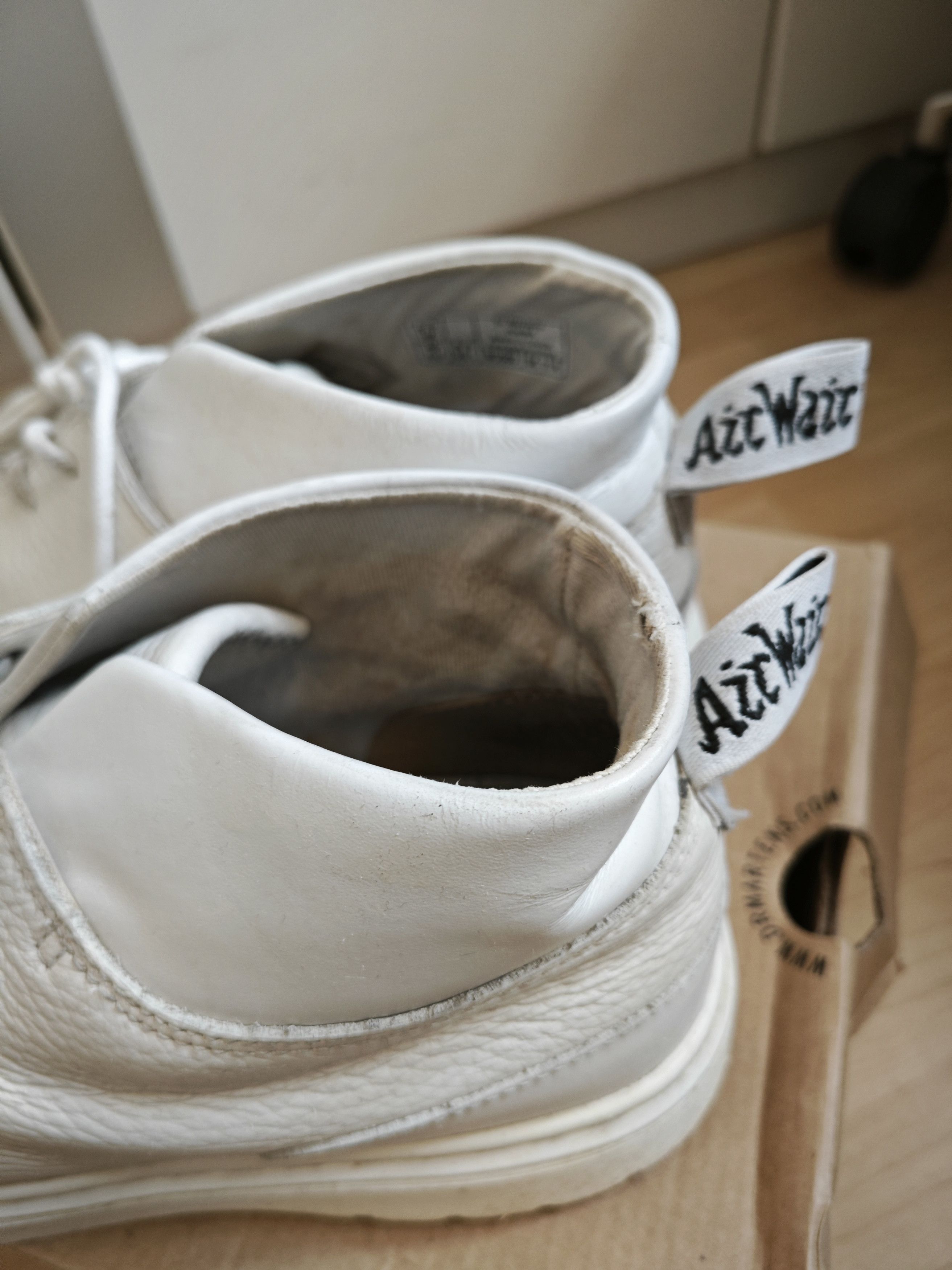 Dr. Martens Martens Jemima White Leather Boots – Size UK 6.5 / EU 40 Size US 10 / IT 40 - 6 Thumbnail