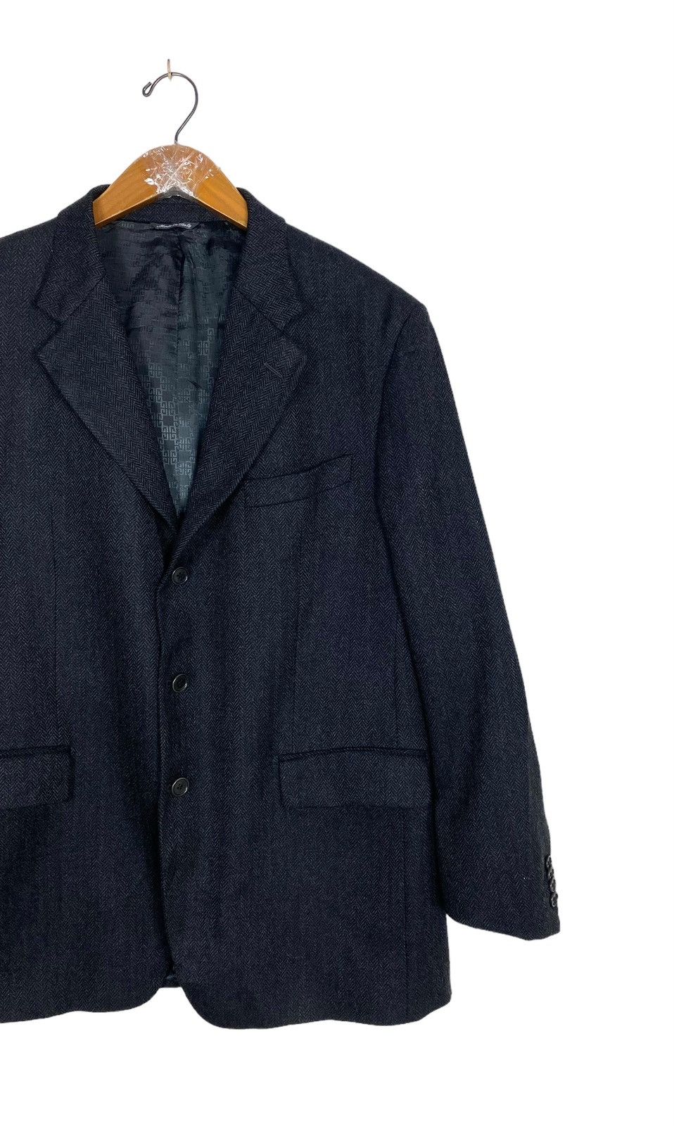 Givenchy Rare‼️ Givenchy Herringbone Wool Coat Blazer Made in Italy Size US M / EU 48-50 / 2 - 3 Thumbnail