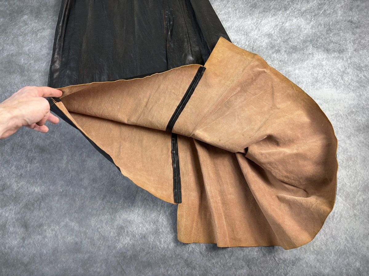 Prada F/W 2013 Prada Leather Skirt Runway Asymmetrical Maxi Long Size 27" / US 4 / IT 40 - 14 Thumbnail