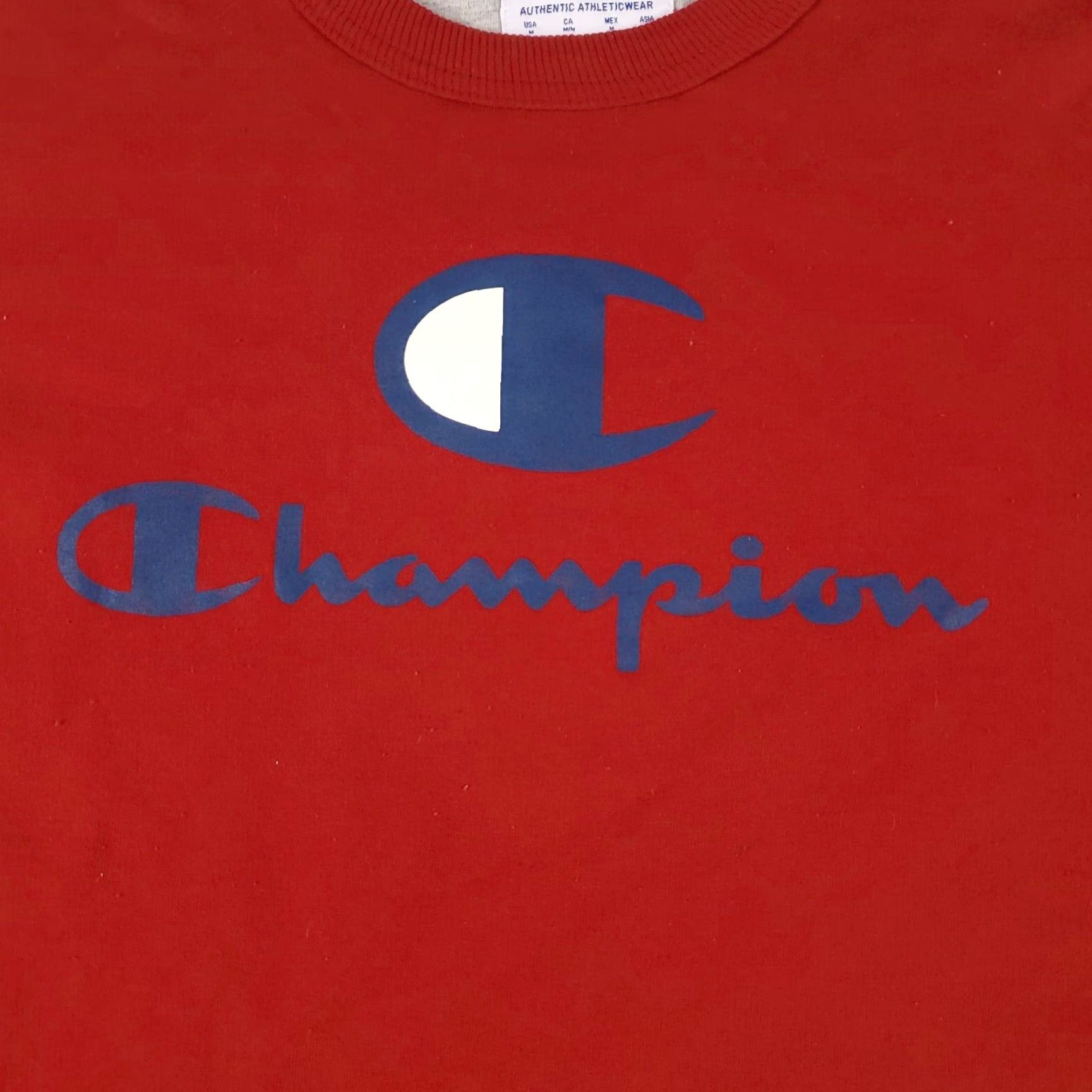 Champion VINTAGE Champion Pullover Sweater Mens Medium Red Size US M / EU 48-50 / 2 - 2 Thumbnail