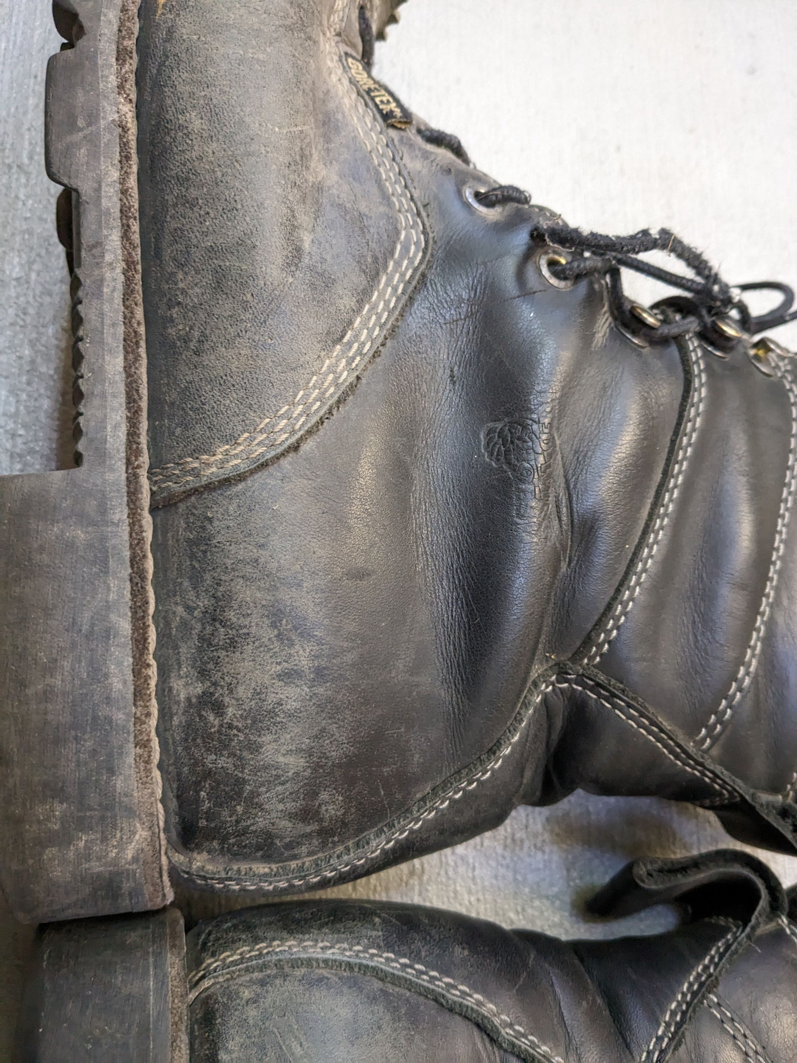 Red Wing Vintage Red Wings Work Boots 11.5 D Combat Black Leather Size US 11.5 / EU 44-45 - 7 Thumbnail