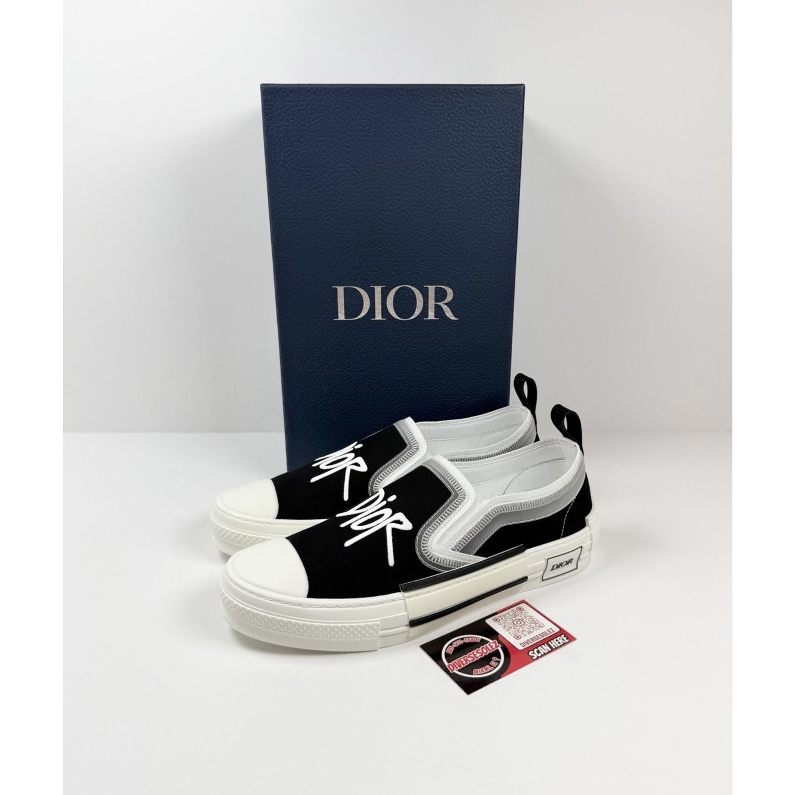 Dior Size 41EU/8US - Dior Slip On Black White Sneakers NEW! Size US 8 / EU 41 - 1 Thumbnail