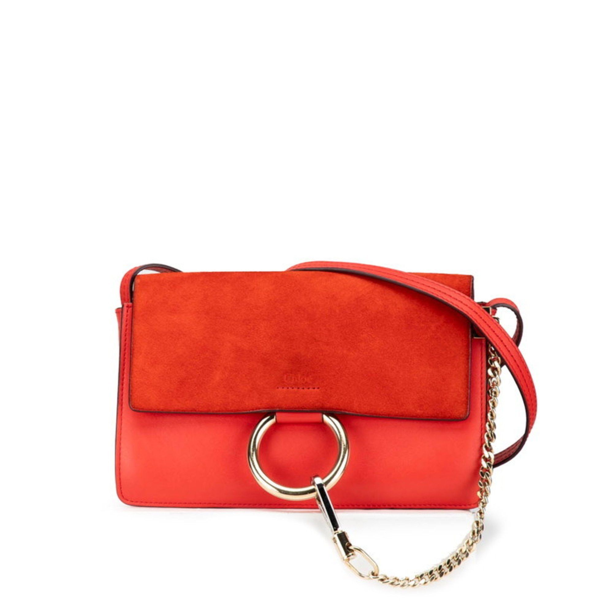 Chloe Chloé Chloe crossbody shoulder bag in red leather and suede for women Size ONE SIZE - 1 Thumbnail
