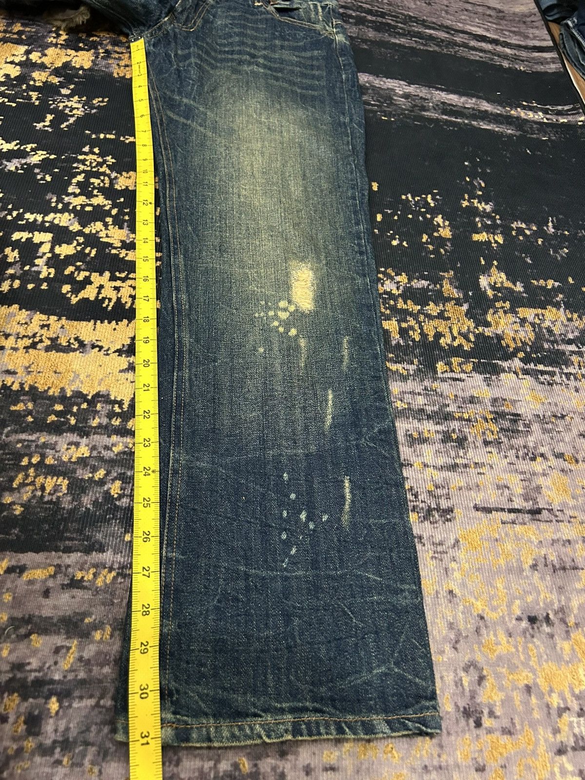 If Six Was Nine Japanese Brand Fur Pocket Back Ripped Jeans Size US 32 / EU 48 - 24 Thumbnail