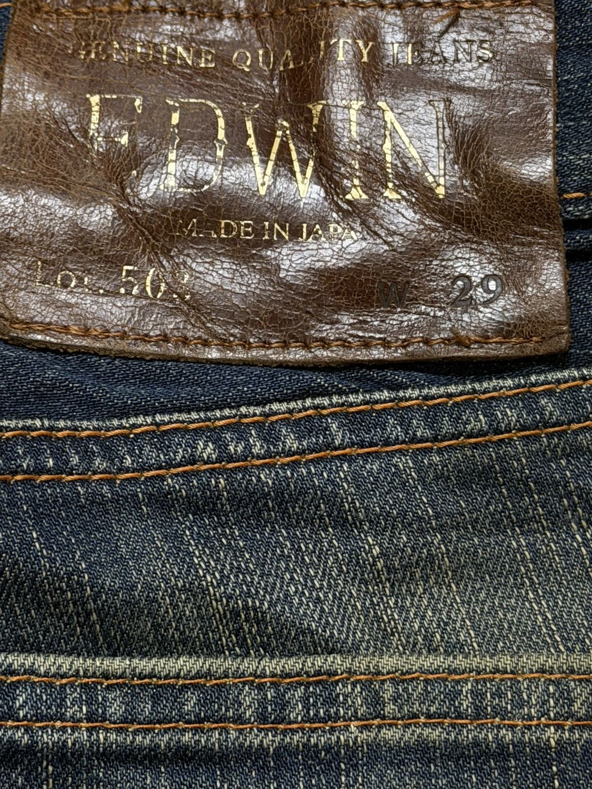 Edwin Vintage 90s Japan Edwin 503 Faded Distress Regular Loose Fit Size US 30 / EU 46 - 6 Thumbnail