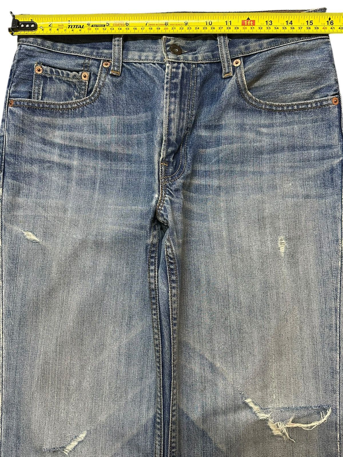 Levi's Vintage Levis 502 Regular Straight Faded Wash Distress Jeans Size US 31 - 11 Thumbnail