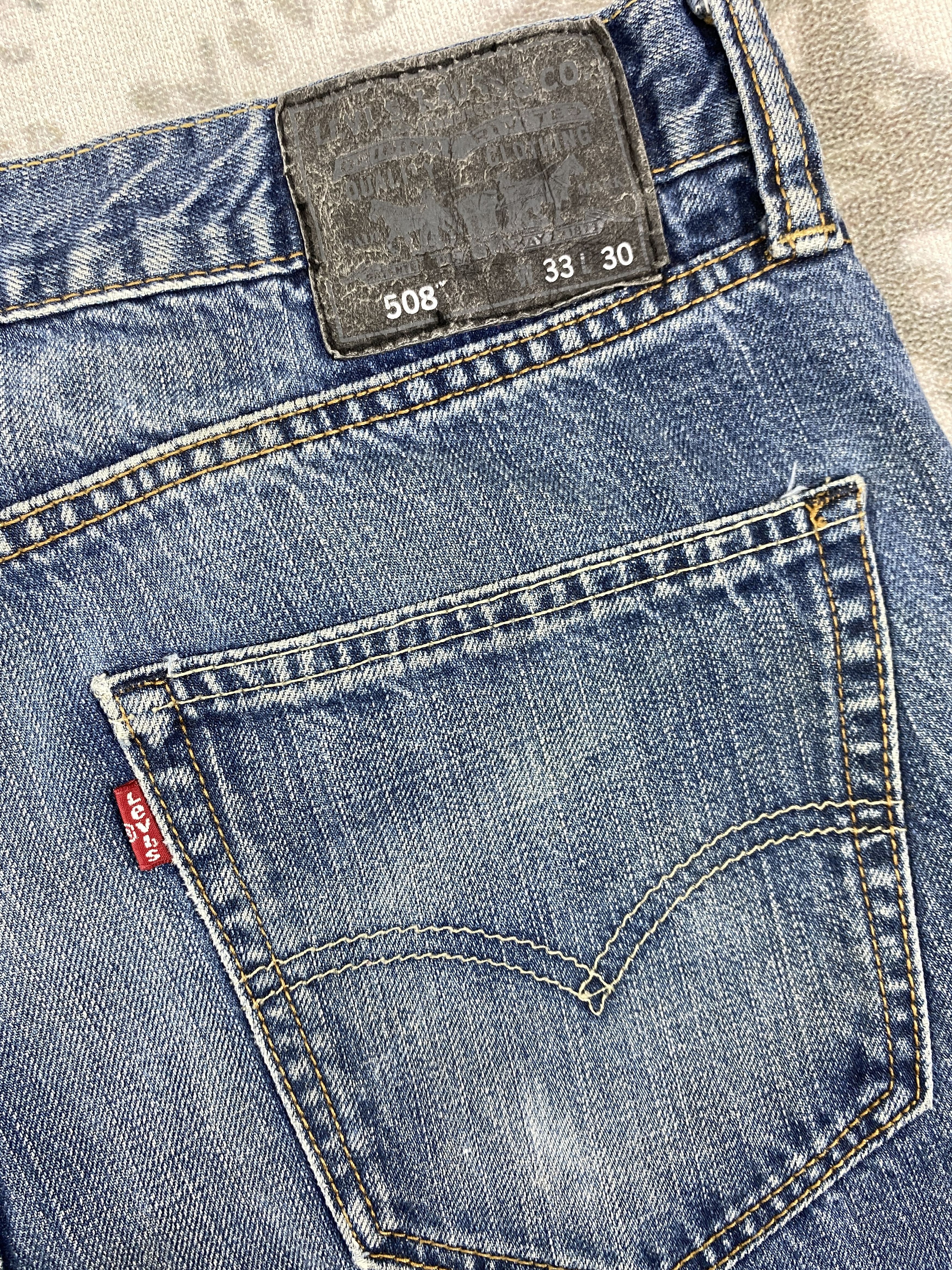 Levi's Distressed Blue Levi's 508 Jeans 34x29.5 Denim -SJ140 Size US 34 / EU 50 - 13 Thumbnail
