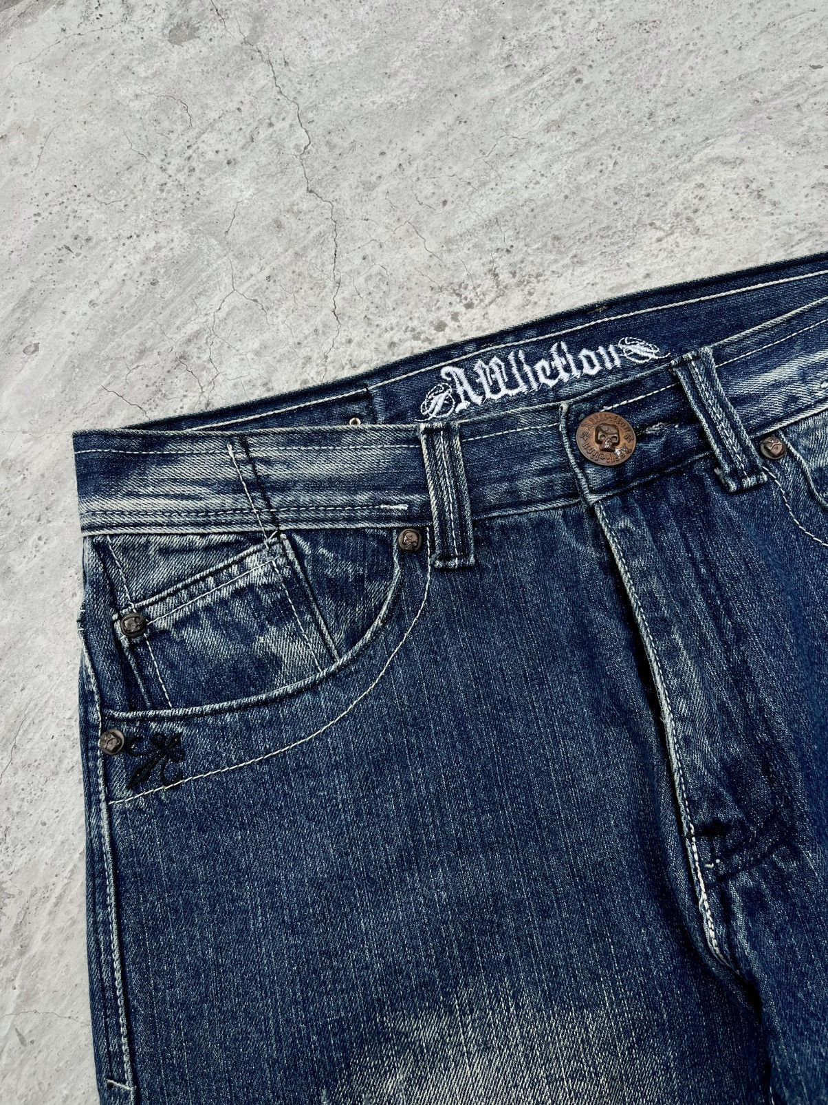 Affliction Vintage Y2K Affliction Denim Killers Embroidery Jeans Size US 32 / EU 48 - 6 Thumbnail