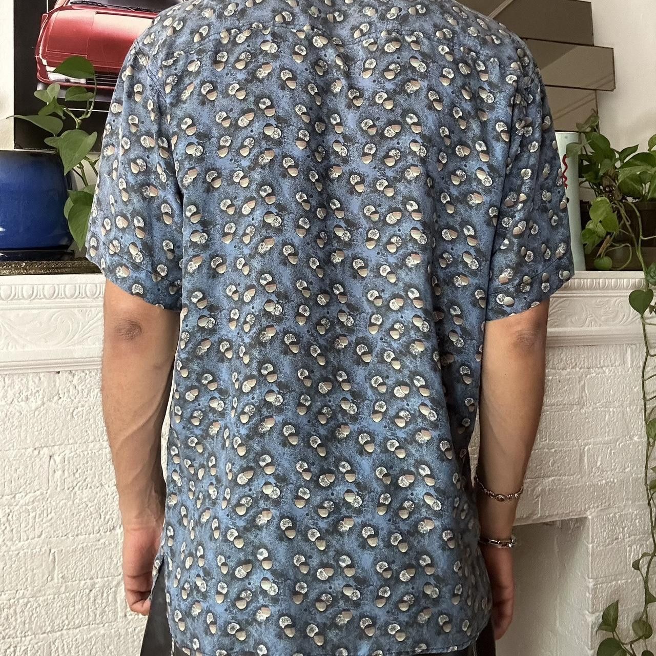 Other Vinge Black & Blue Silk Polka Dot Pattern Button Up Top_ XL Size US XL / EU 56 / 4 - 4 Thumbnail