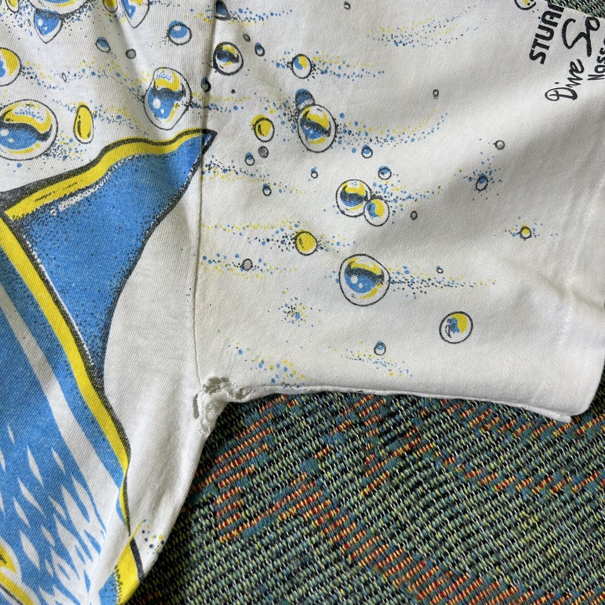 Vintage Vintage 90s Shark Ocean Over Print Graphic Tee Size US XL / EU 56 / 4 - 12 Thumbnail