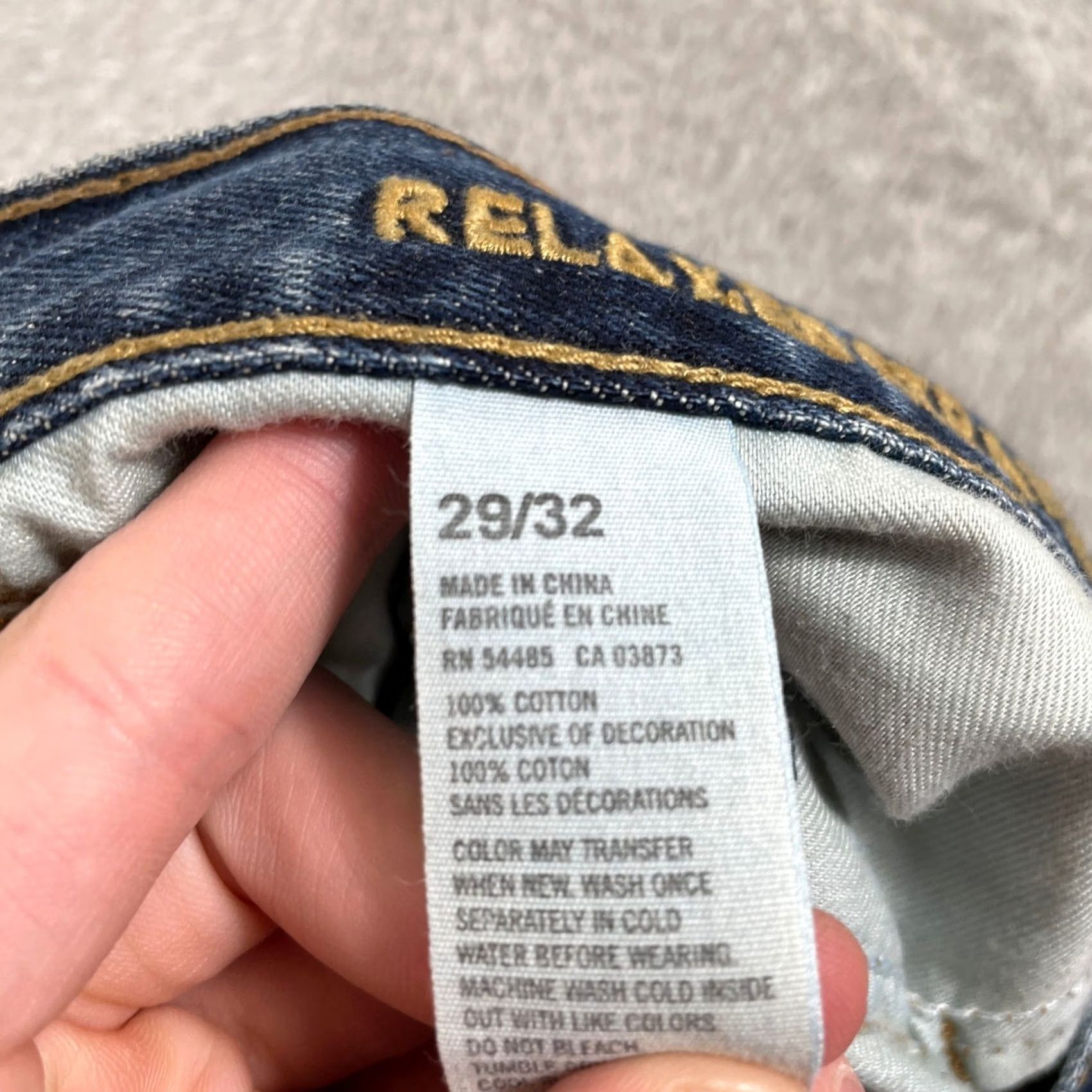 American Eagle Outfitters American Eagle Relaxed Straight Jeans Mens 29x32 Blue Distressed Denim Size US 29 - 4 Thumbnail