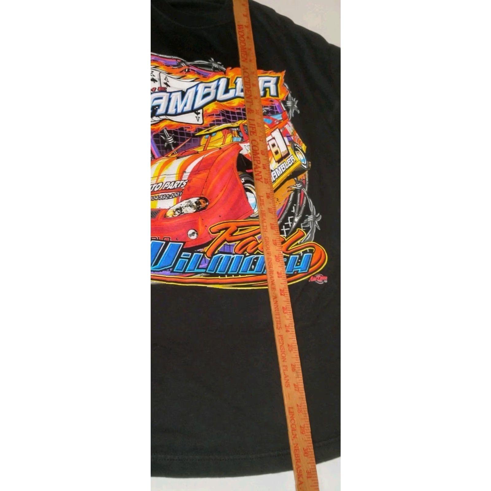 Vintage The Gambler Race Car Shirt XL Diamond Style Alstyle Apparel Men Black Cotton Crew Neck Short Sleeve Racing T Shirt West Virginia B1 Wilmoth Size US XL / EU 56 / 4 - 7 Thumbnail