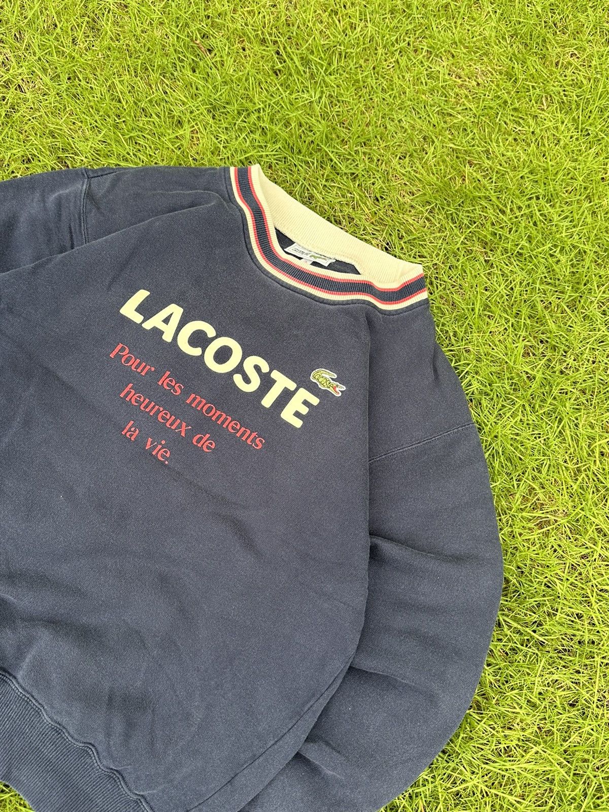 Lacoste × Vintage RARE LACOSTE VINTAGE BIG LOGO STREETWEAR SWEATSHIRT Size US S / EU 44-46 / 1 - 2 Thumbnail