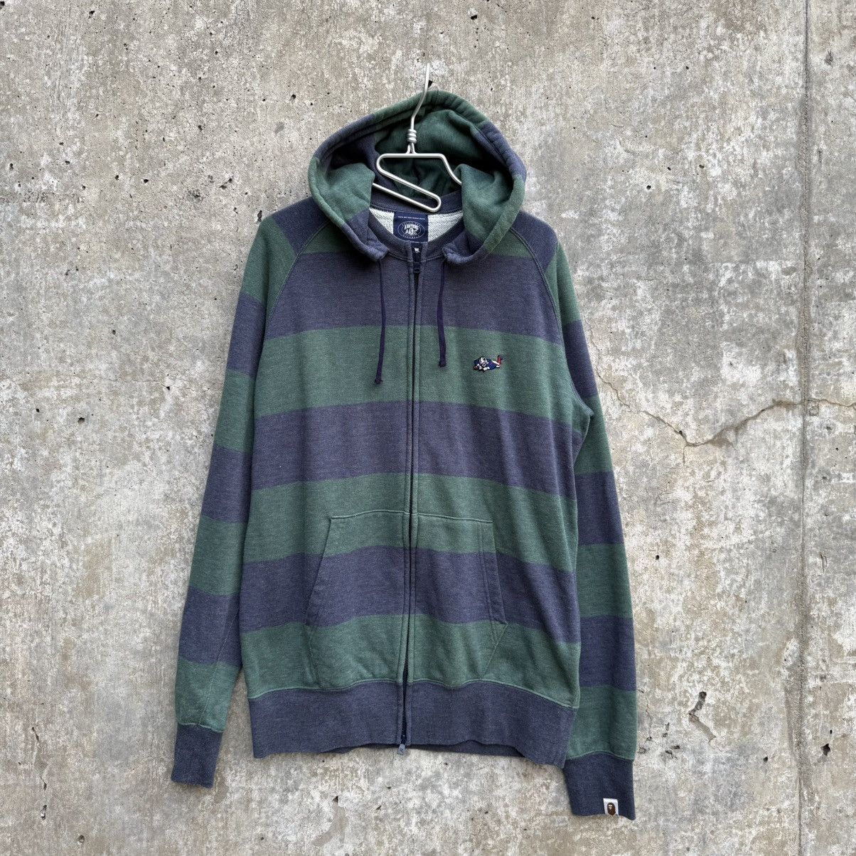 A BATHING APE BAPE ZIP UP HOODIE MADE IN JAPAN