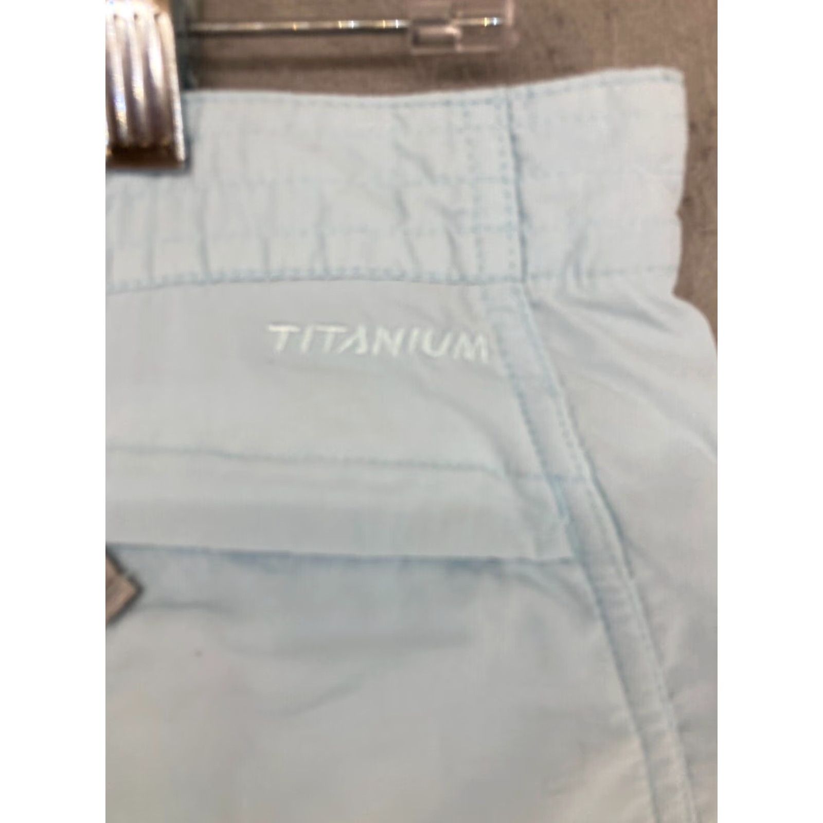 Vintage Columbia Skirt Womens 10 Blue Titanium OmniDry Rip Stop Mini Short Pockets Logo Beach Hiking Casual Travel Spring Summer Fall Women XS-XL Size 32" / US 10 / IT 46 - 7 Thumbnail