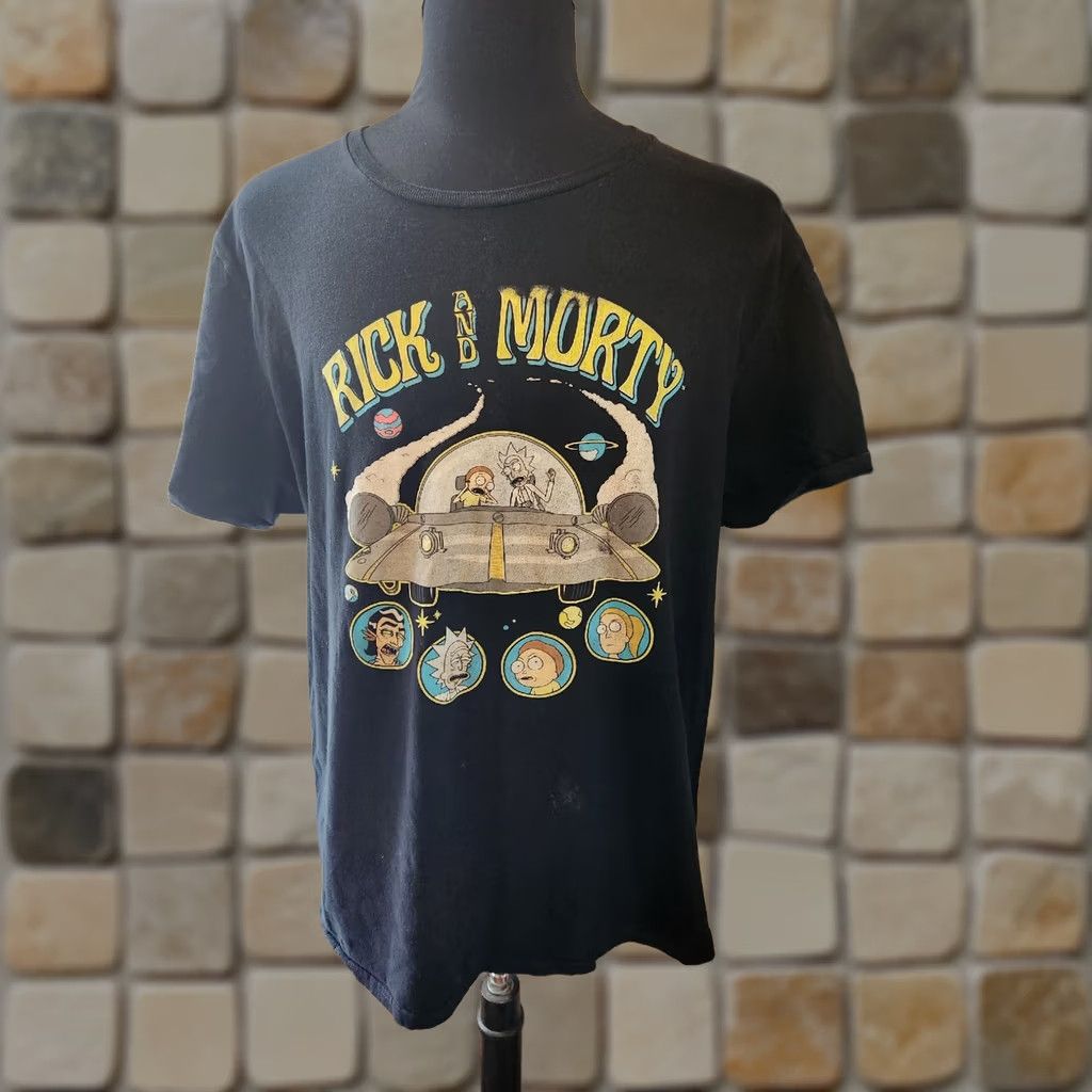 Swims Rick and Morty Adult Swim T Shirt Black Spaceship Trip Men’s Size XL Size US XL / EU 56 / 4 - 1 Thumbnail