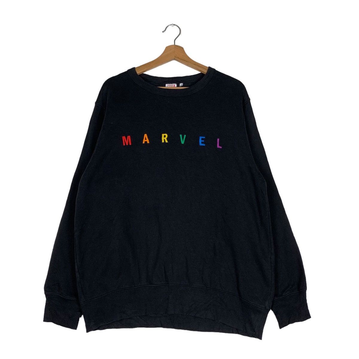 Japanese Brand Marvel Comics Colorful Embroidery Big Logo Sweater #0570-C26 Size US XL / EU 56 / 4 - 1 Thumbnail