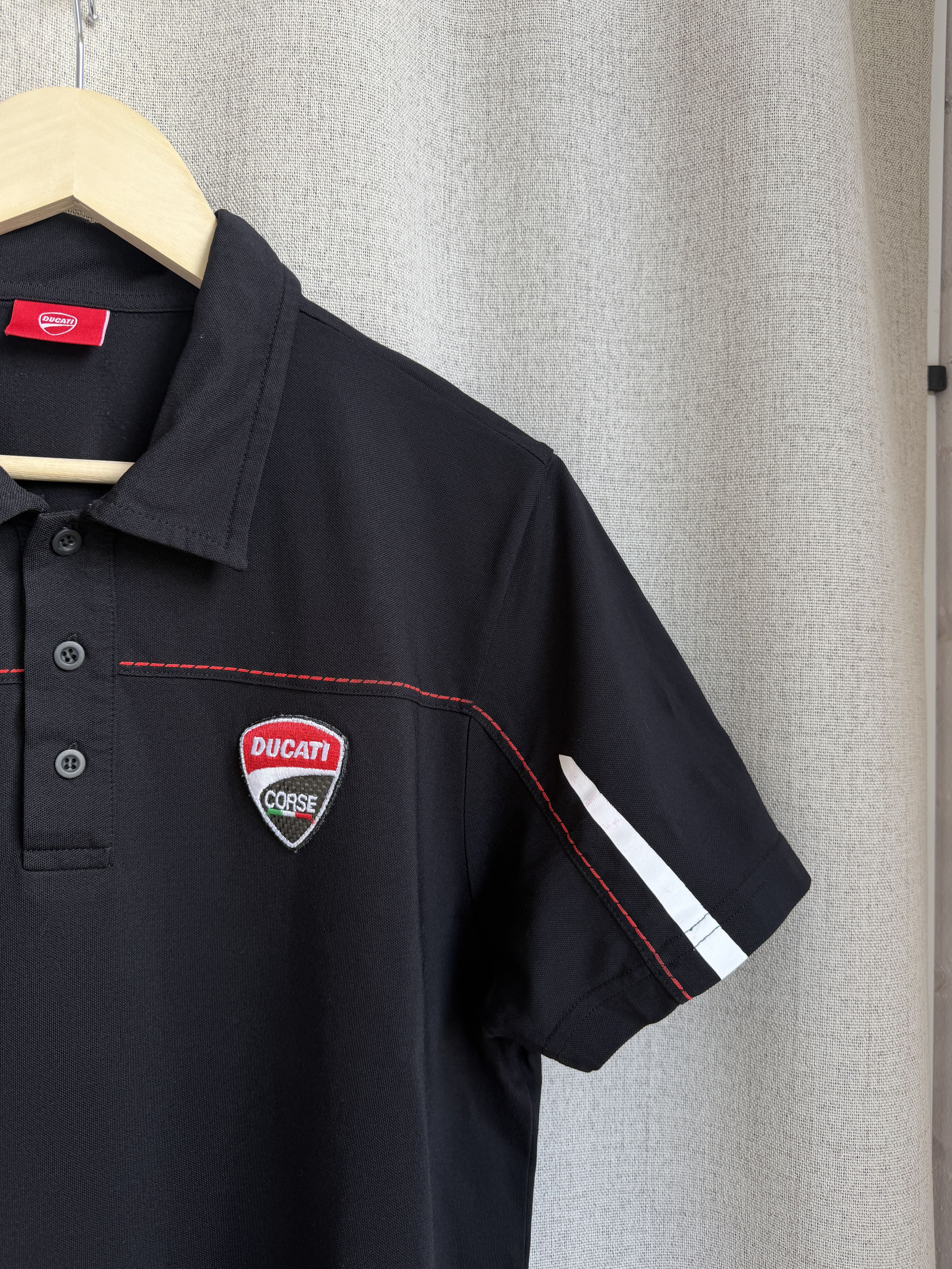 Ducati Ducati Corse Black Nylon Polo Moto Shirt Size US M / EU 48-50 / 2 - 5 Thumbnail