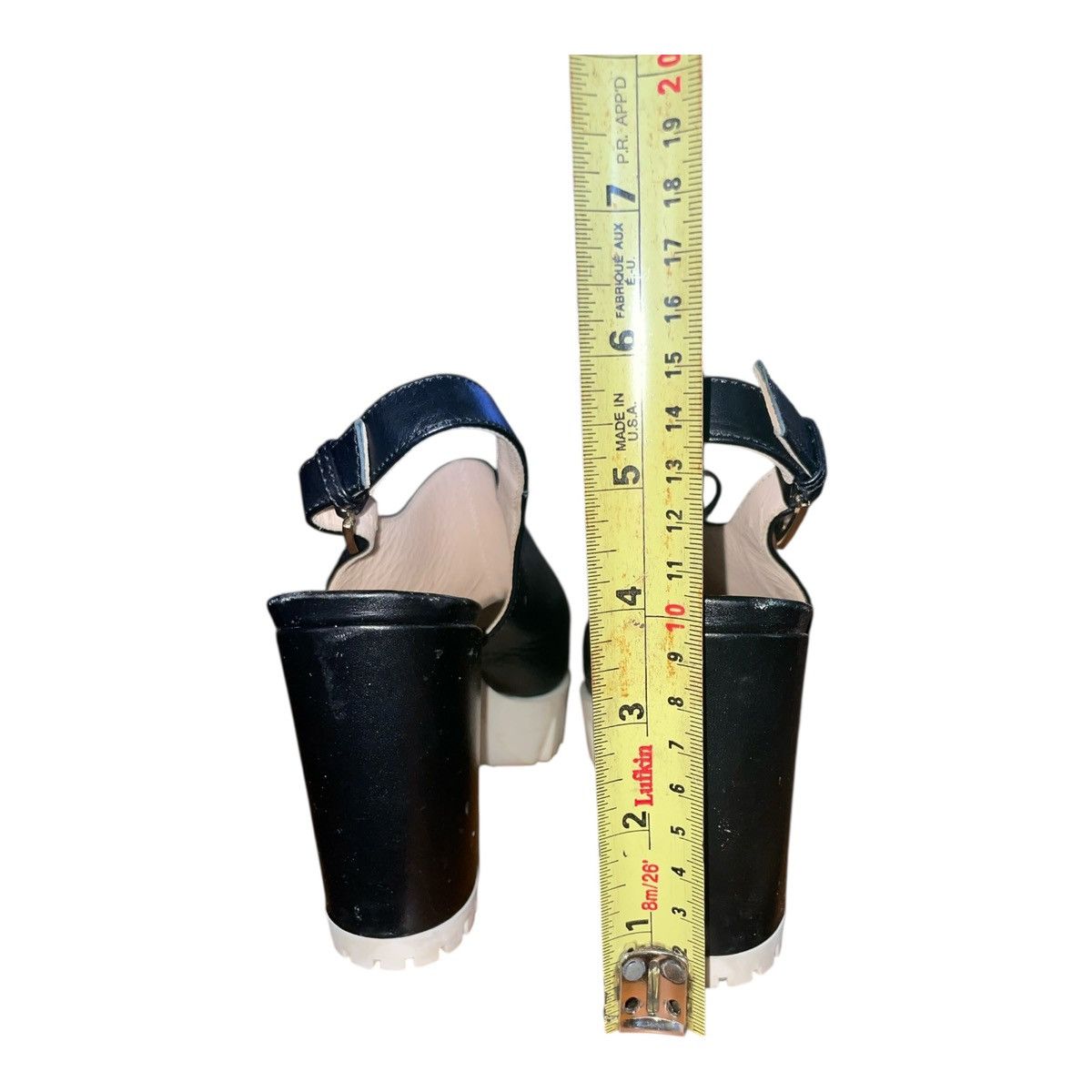 Other Guido Sgariglia Women’s Leather Black White Platform Loafer Size US 4.5 / IT 34.5 - 6 Thumbnail