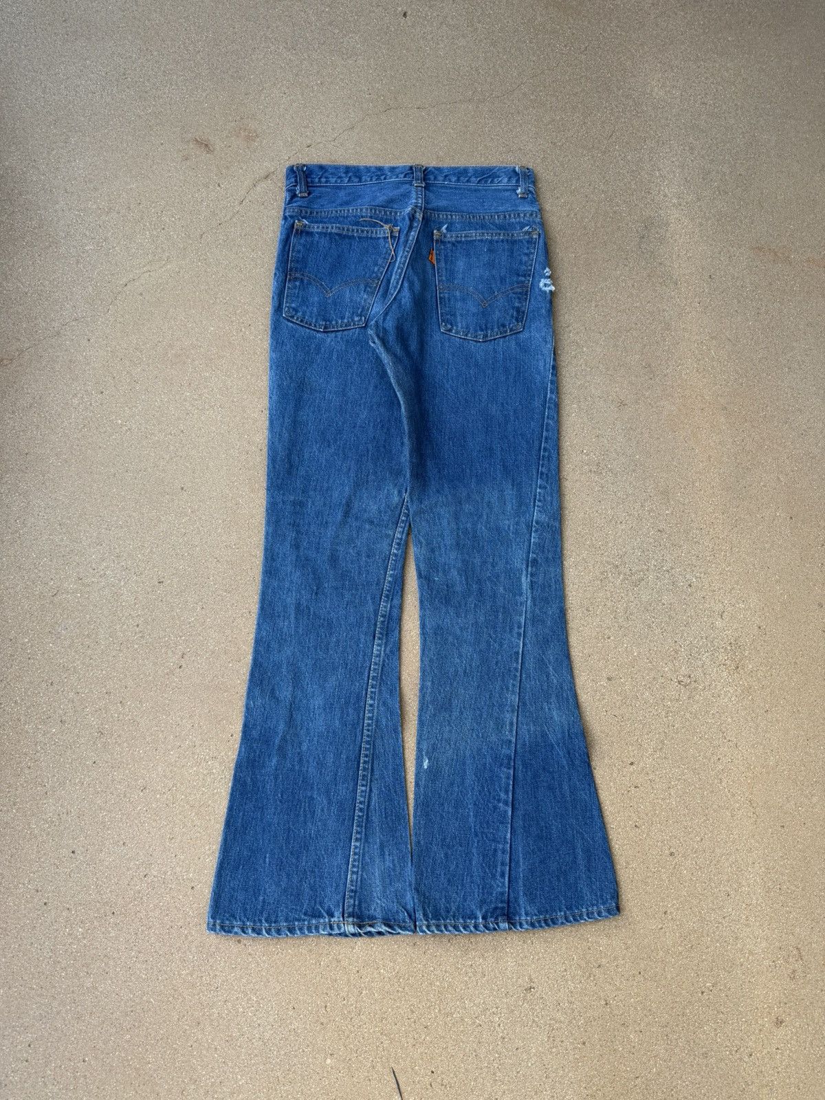 Levi's Vtg 70’s Levi’s 646 Orange Tab Bellbottom Flare Jeans 29x30 Size US 29 - 2 Thumbnail
