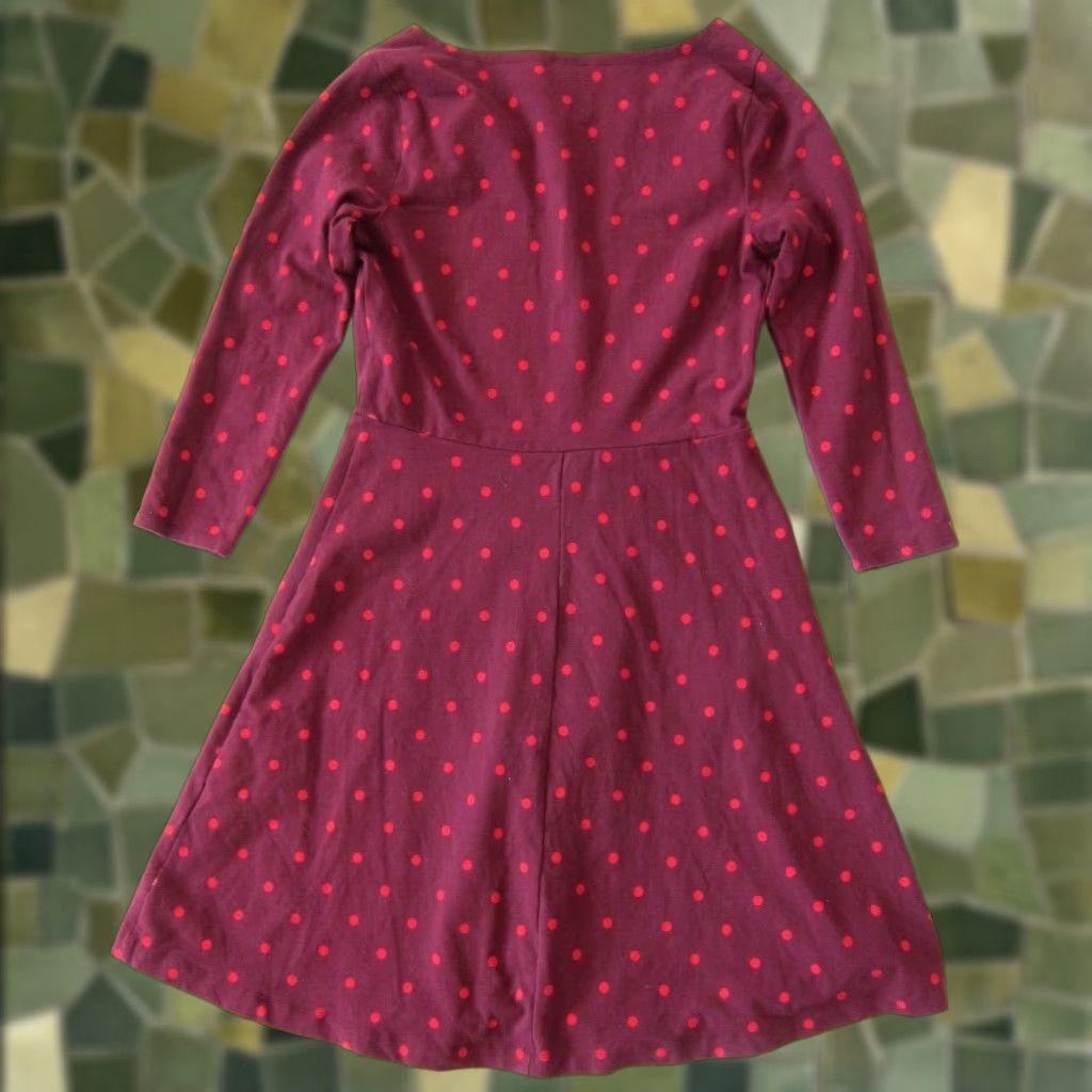 Old Navy Old Navy Pink Polka Dot Stretch 3/4 Sleeve Sheath Empire Dress M Size M / US 6-8 / IT 42-44 - 1 Thumbnail