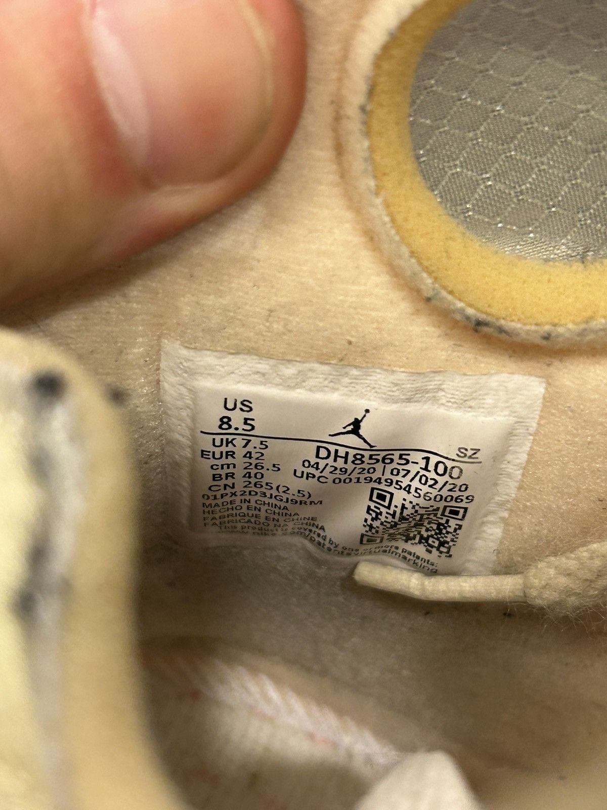 Jordan Brand Jordan 5 Retro ‘Off-White Sail’ Size US 8.5 / EU 41-42 - 6 Thumbnail