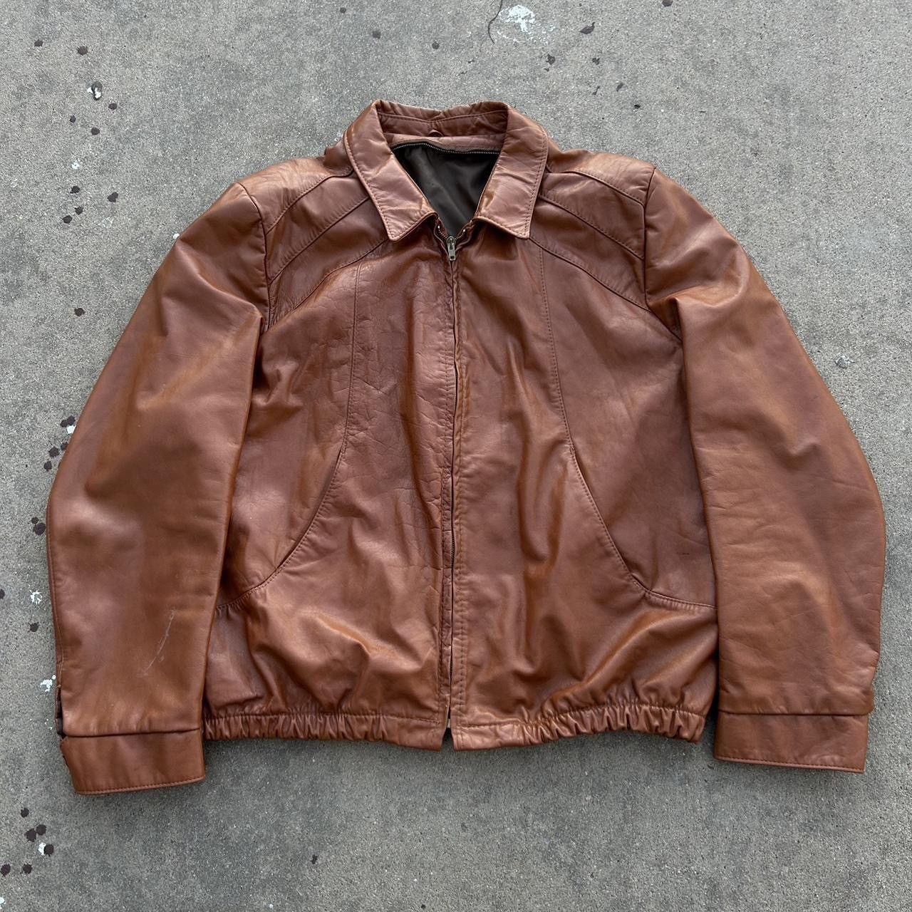 Other 1970s Leather Bomber Jacket Size US XL / EU 56 / 4 - 1 Thumbnail