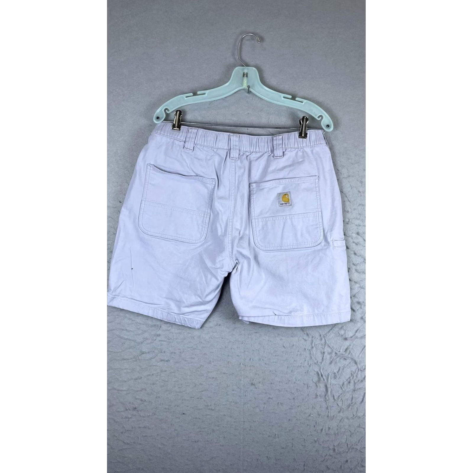 Carhartt Carhartt Shorts Mens 34 Gray Cargo 10 Inch Inseam Elastic Waist Canvas Workwear Size US 34 / EU 50 - 7 Thumbnail