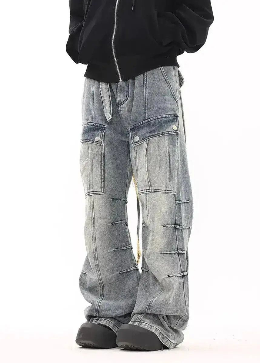 Japanese Brand Vintage street washed micro-flared jeans Size US 32 / EU 48 - 4 Thumbnail