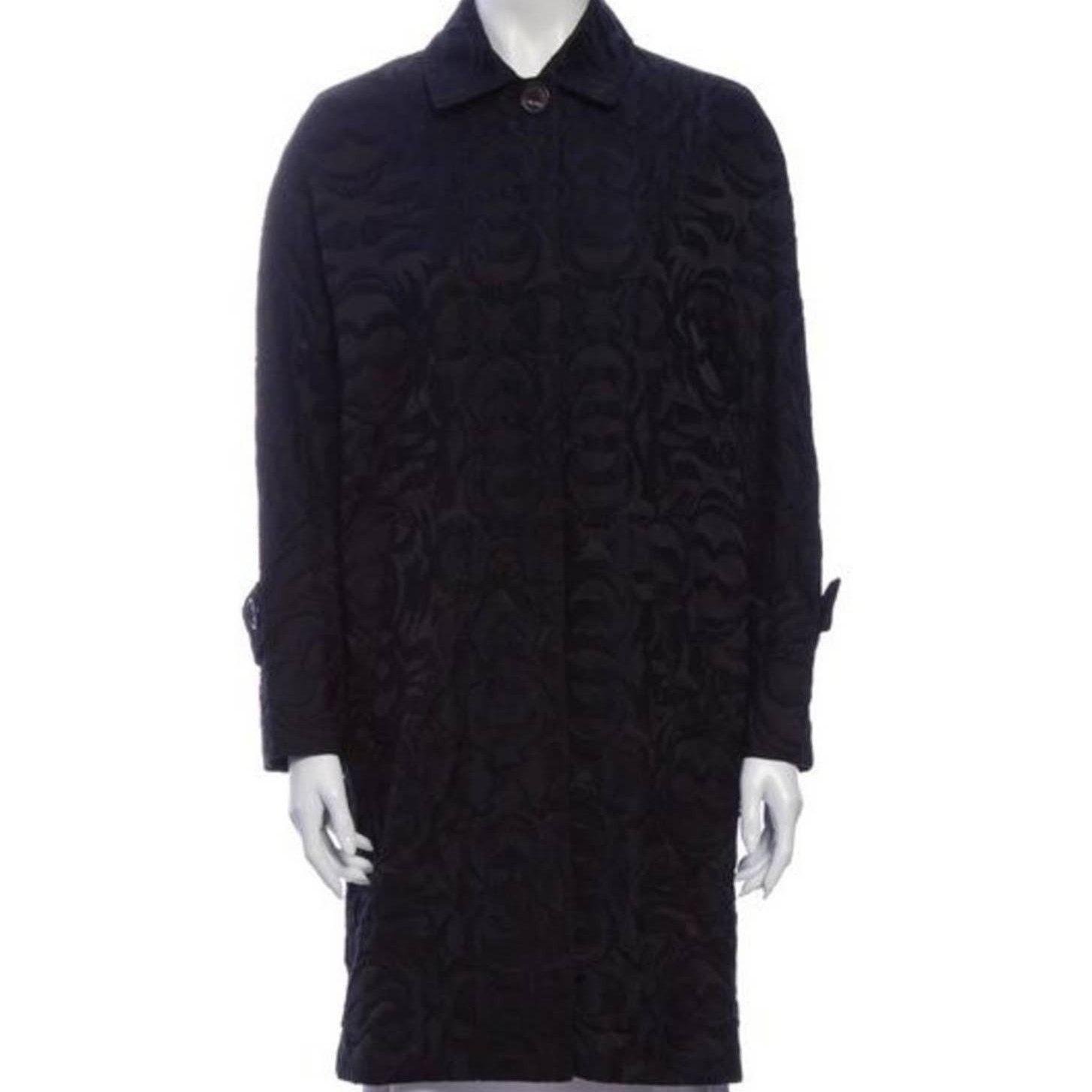 Piazza Sempione PIAZZA SEMPIONE Navy Blue Patterned Coat, S/US4/T40 Size S / US 4 / IT 40 - 1 Thumbnail