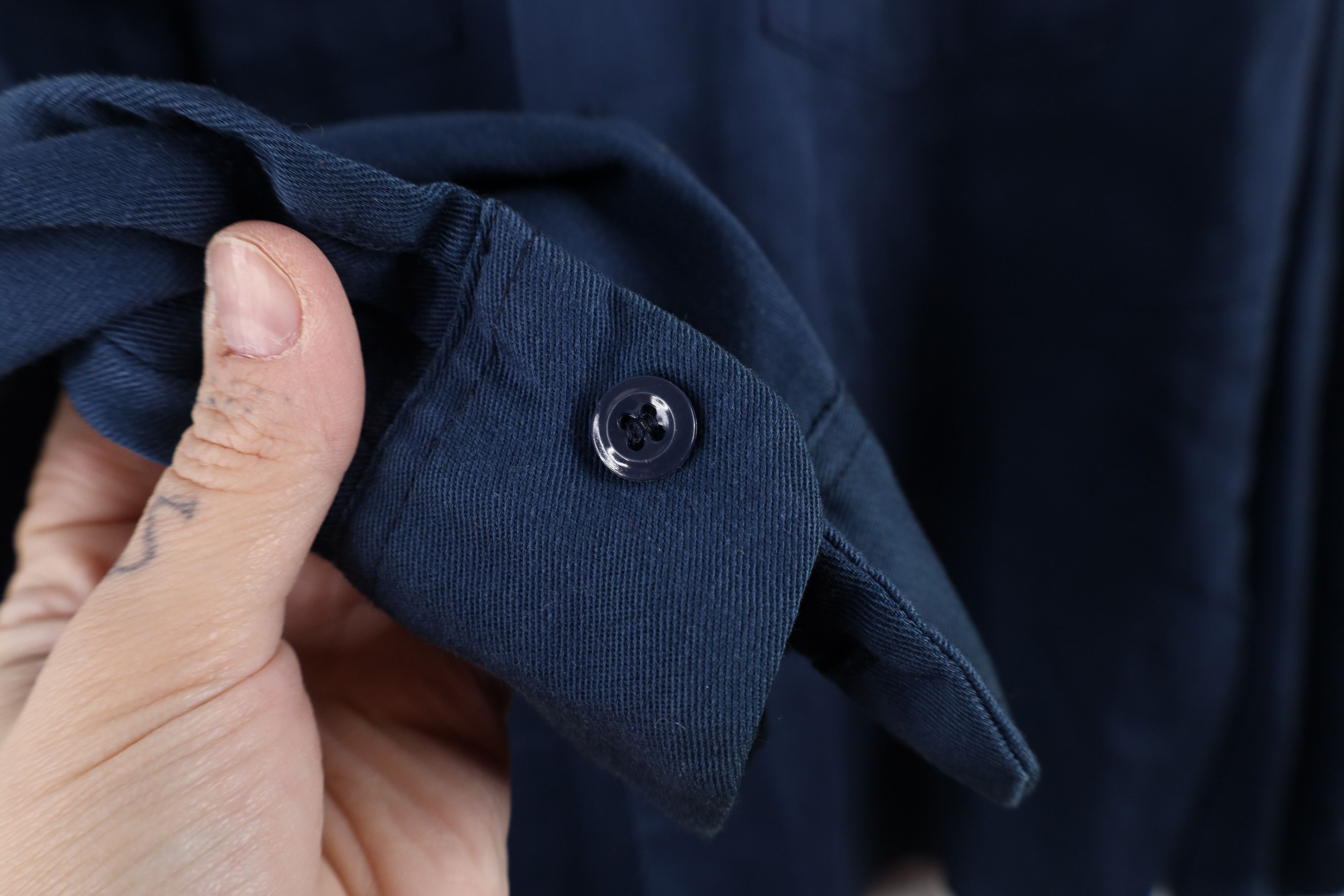 Dickies × Vintage Vintage 90s Dickies Workwear Mechanic Button Shirt Blue USA Size US M / EU 48-50 / 2 - 7 Thumbnail
