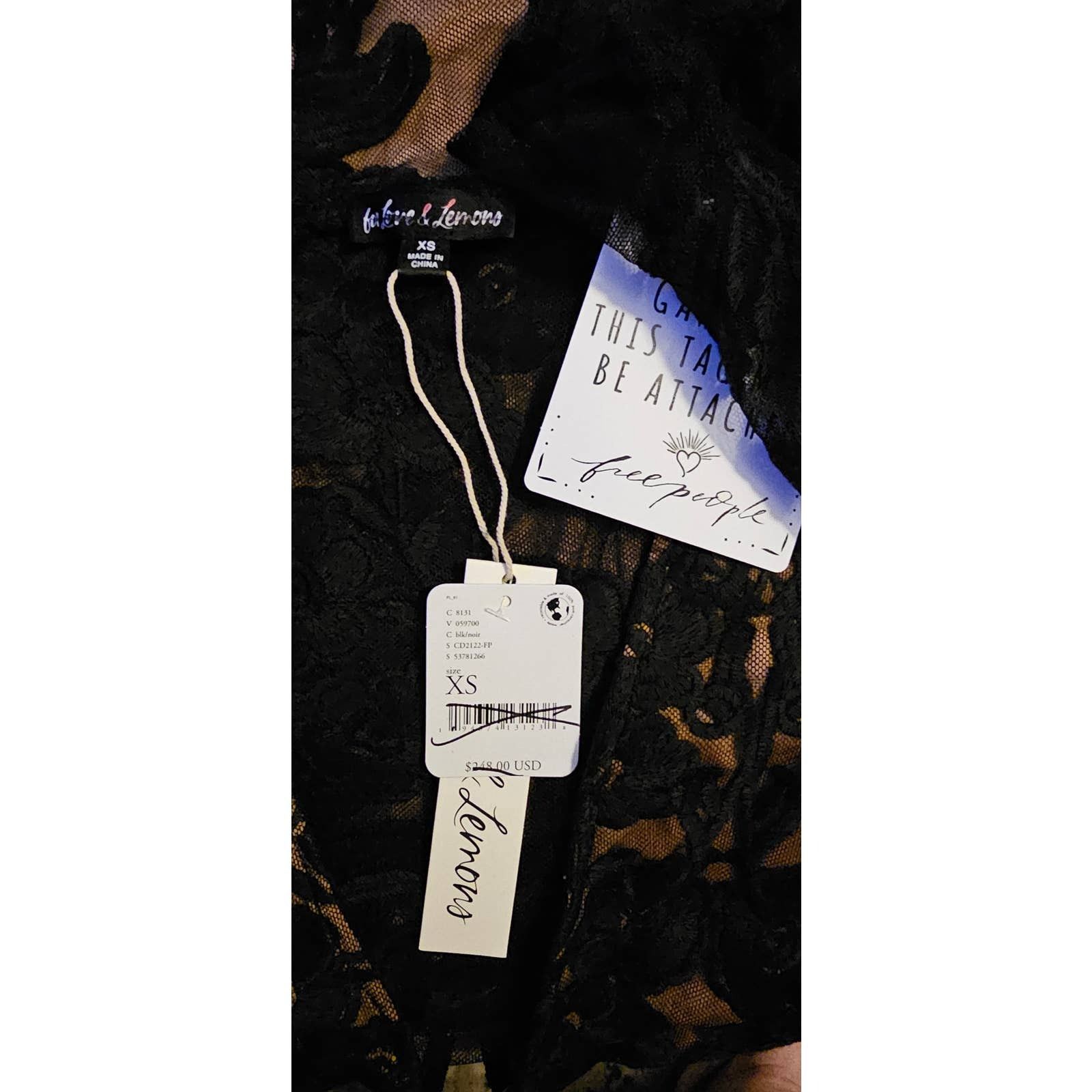 Free People FREE PEOPLE For Love & Lemons Temecula Mini $248 XS Black Size XS / US 0-2 / IT 36-38 - 9 Thumbnail