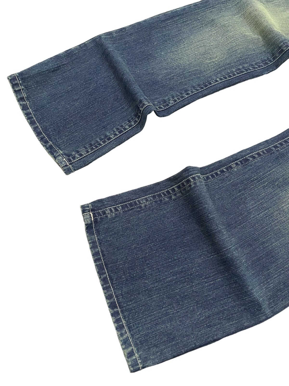 If Six Was Nine × Le Grande Bleu (L.G.B.) Spica Japan Mud Mooss Flared Wide Parachute Suspender Jeans Size US 30 / EU 46 - 10 Thumbnail