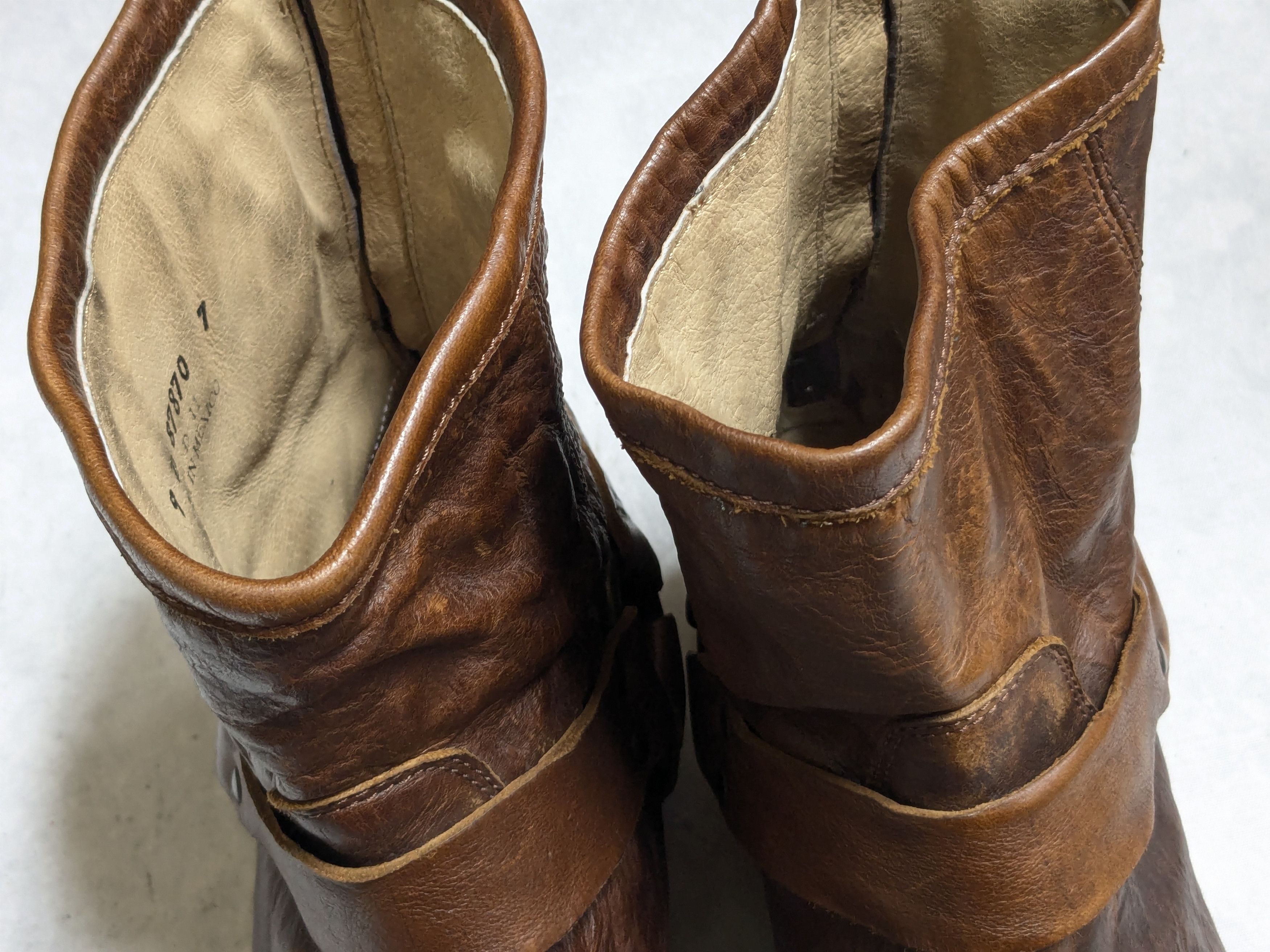 Frye Frye Harness Boots Brown 9 D Leather Back Zip Size US 9 / EU 42 - 5 Thumbnail