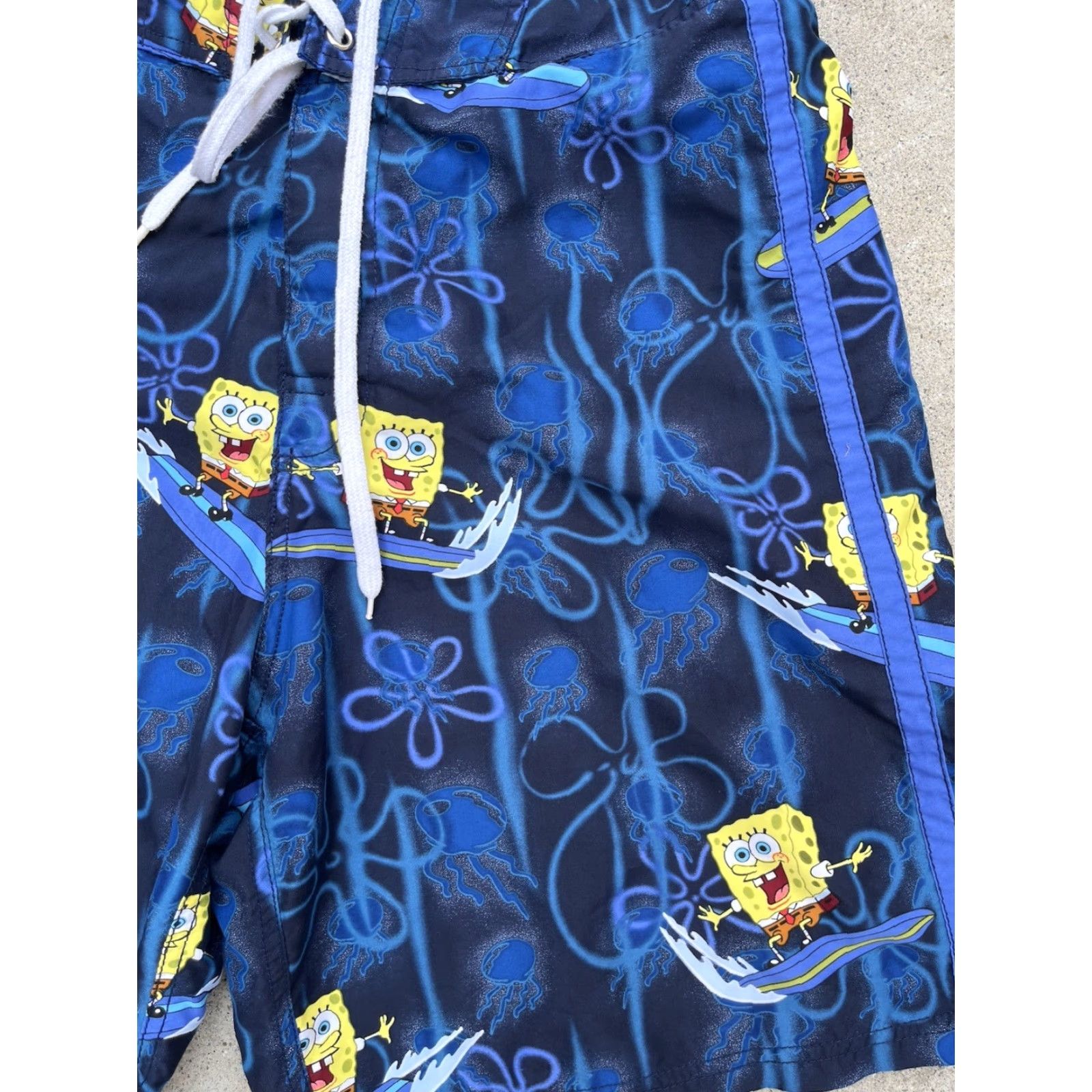 Nickelodeon Men's SpongeBob Board Shorts Multicolor All-Over 34 Cotton Blend Beach Surf Swim Size US 34 / EU 50 - 2 Thumbnail