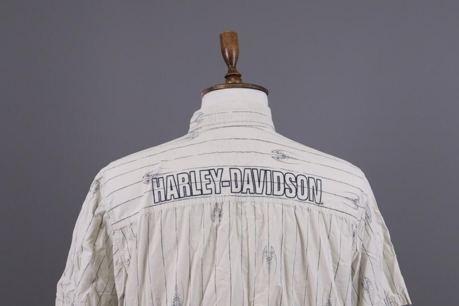 Harley Davidson Harley Davidson Racing White Motorcycle Shirt Size XL Size US XL / EU 56 / 4 - 10 Thumbnail
