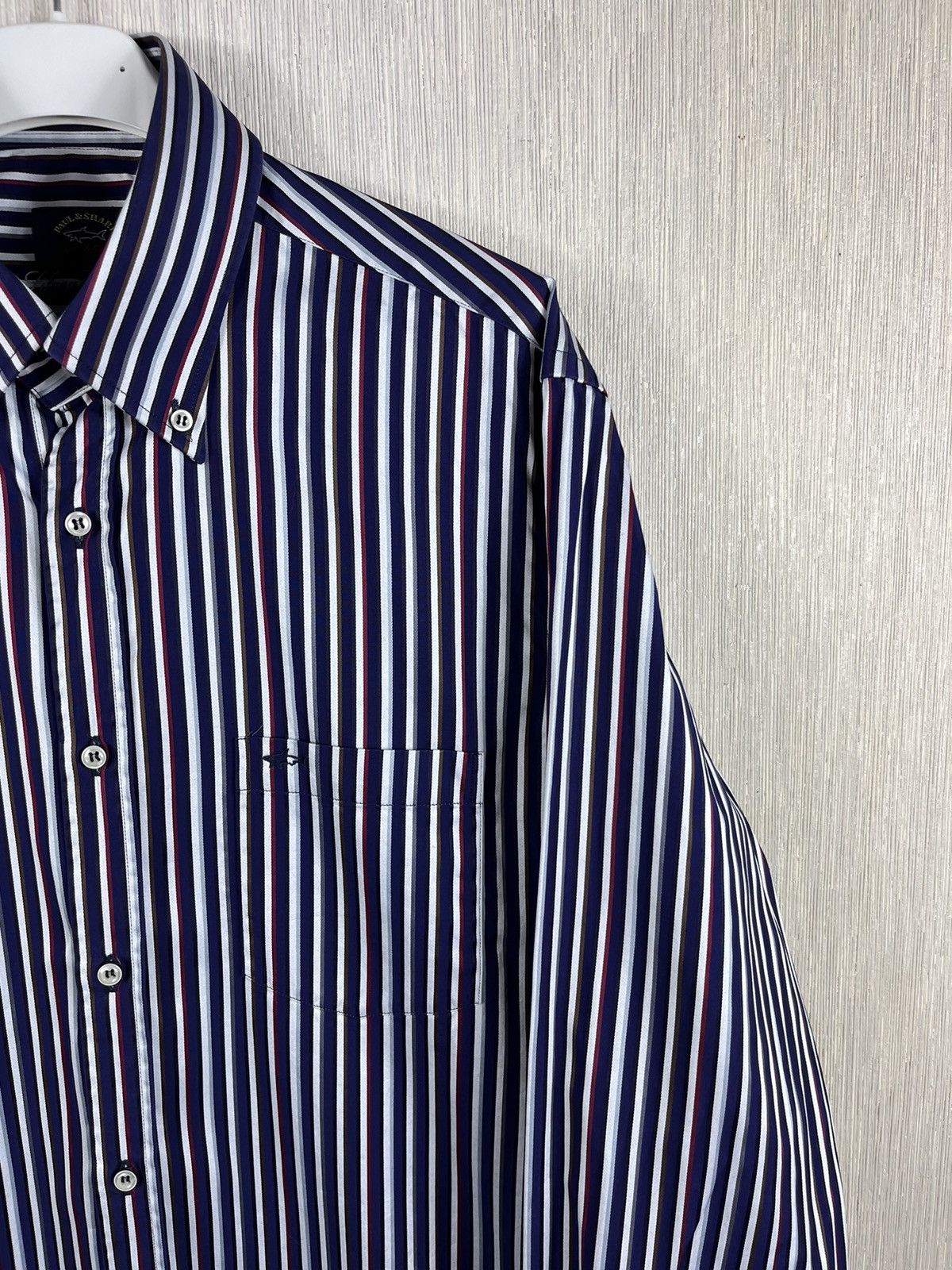 Paul & Shark Paul & Shark striped shirt with pocket logo casual Italy Size US M / EU 48-50 / 2 - 3 Thumbnail