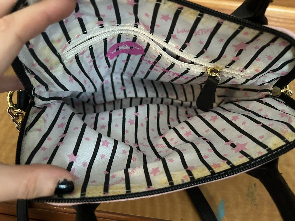 Betsey Johnson Luv Betsey Johnson Purse Bag Pink Black Cat Crossbody Used Size ONE SIZE - 3 Thumbnail