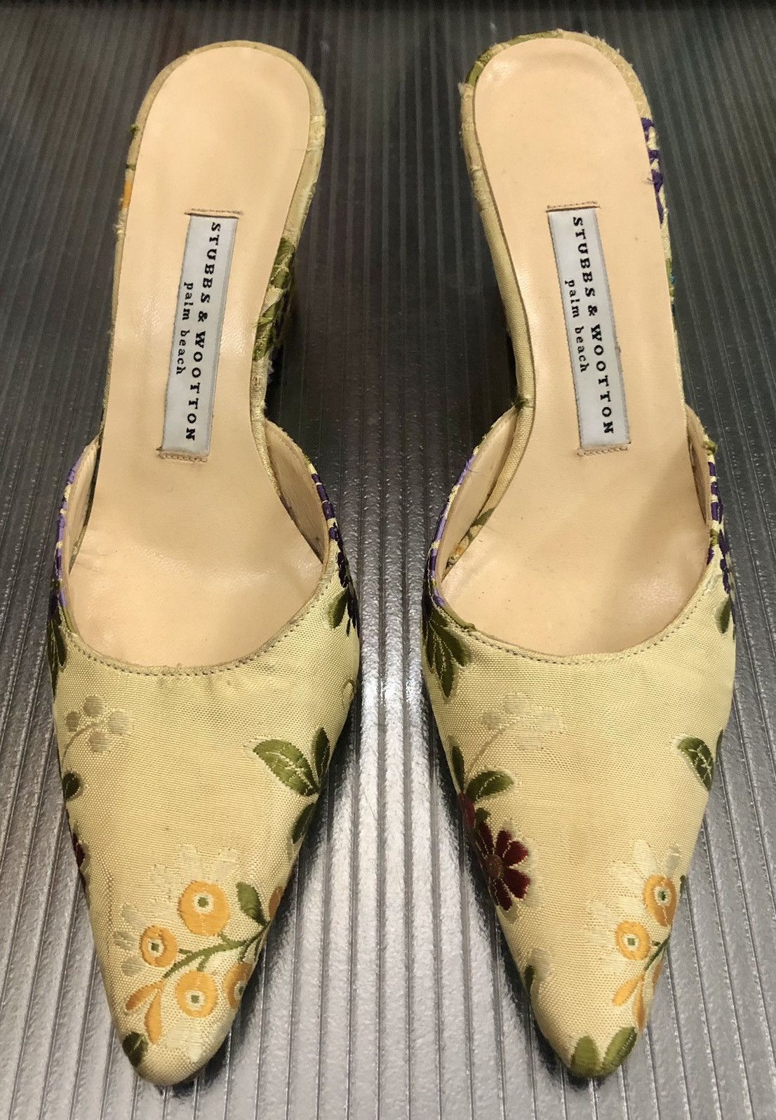 Stubbs & Wootton Stubbs & Wooton 🇮🇹 Palm Beach Embroidered Derby Wedge Sandal Size US 7 / IT 37 - 10 Thumbnail