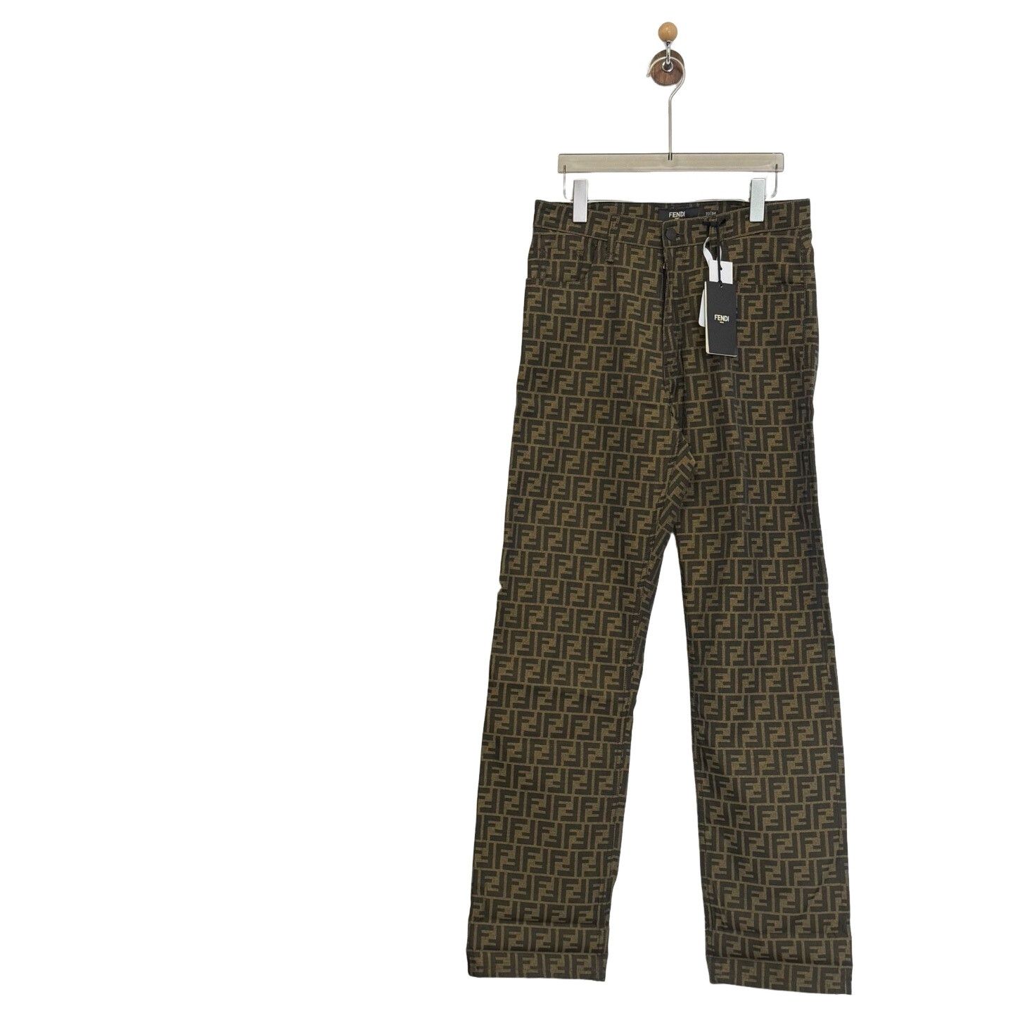 Fendi Fendi Monogram Zucca Print Denim Jeans 33 Size US 33 - 1 Thumbnail