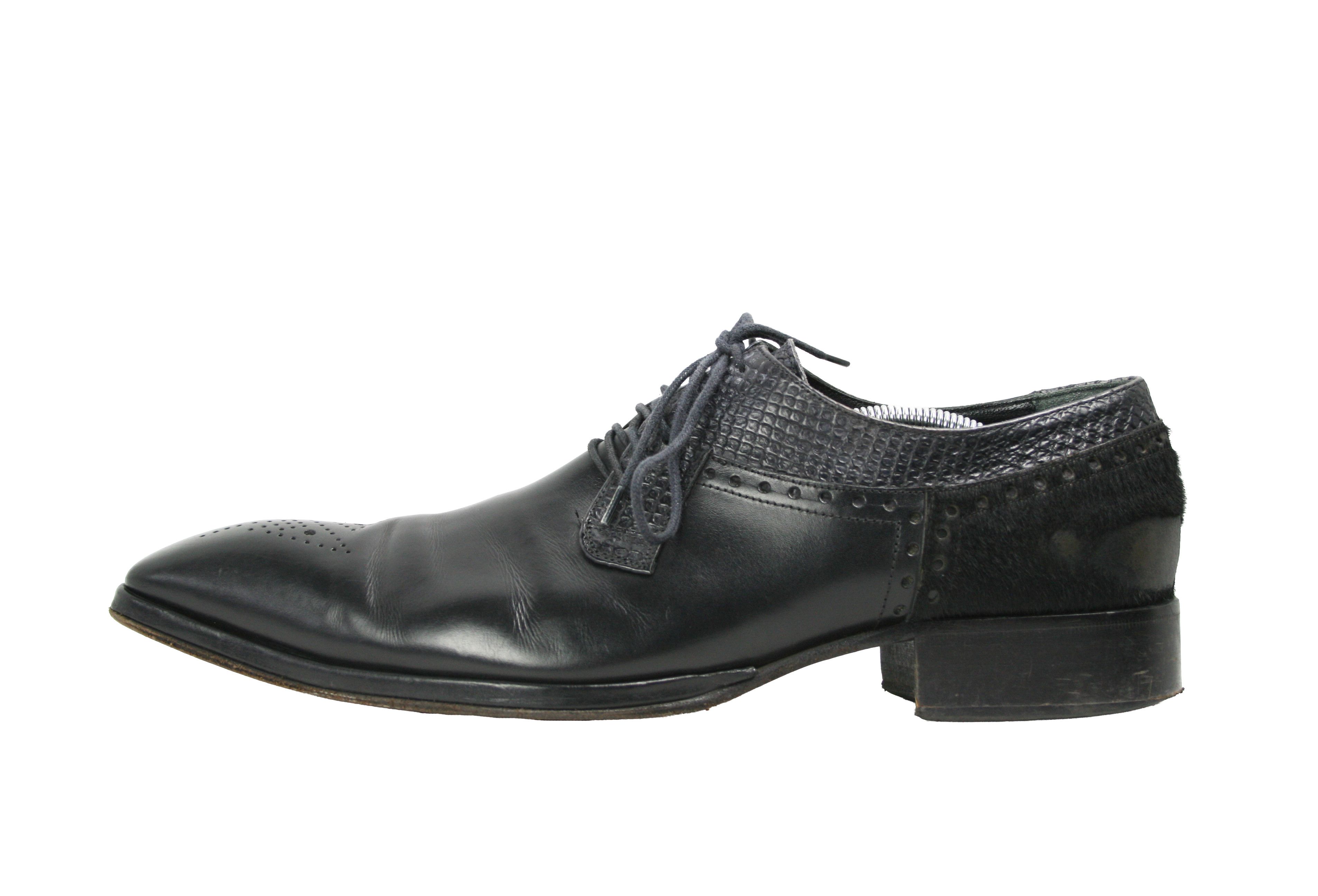 Jo Ghost 00S Y2K Avant Garde Pony Hair Derby Shoes Vintage Size US 10 / EU 43 - 2 Thumbnail