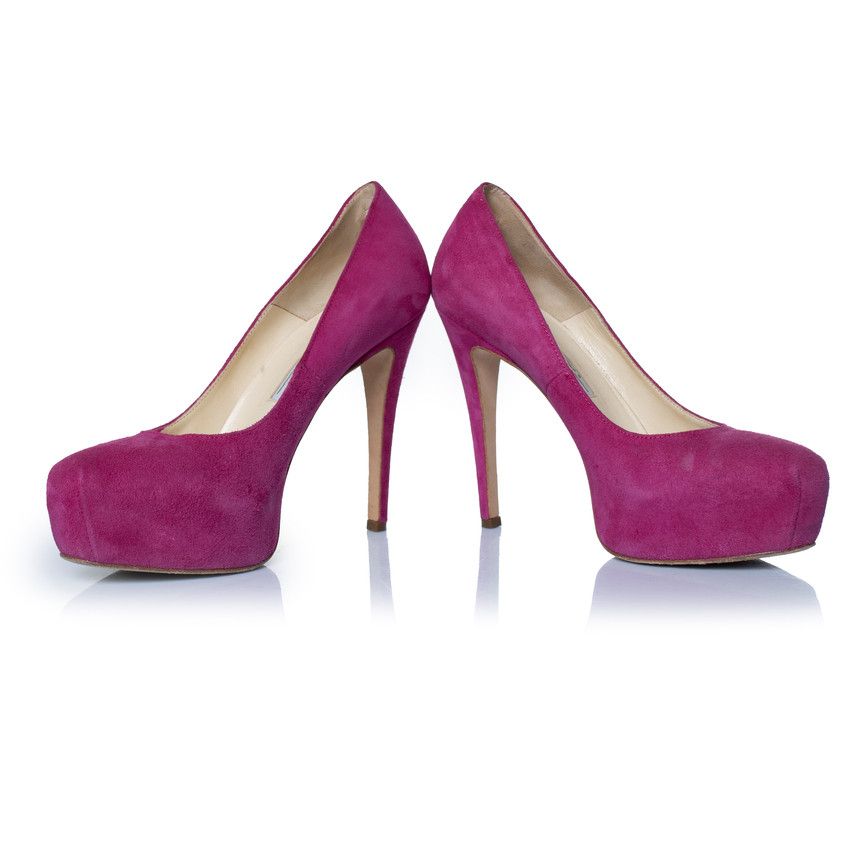 Brian Atwood Brian Atwood, pink suede platform pumps Size US 6.5 / IT 36.5 - 2 Thumbnail