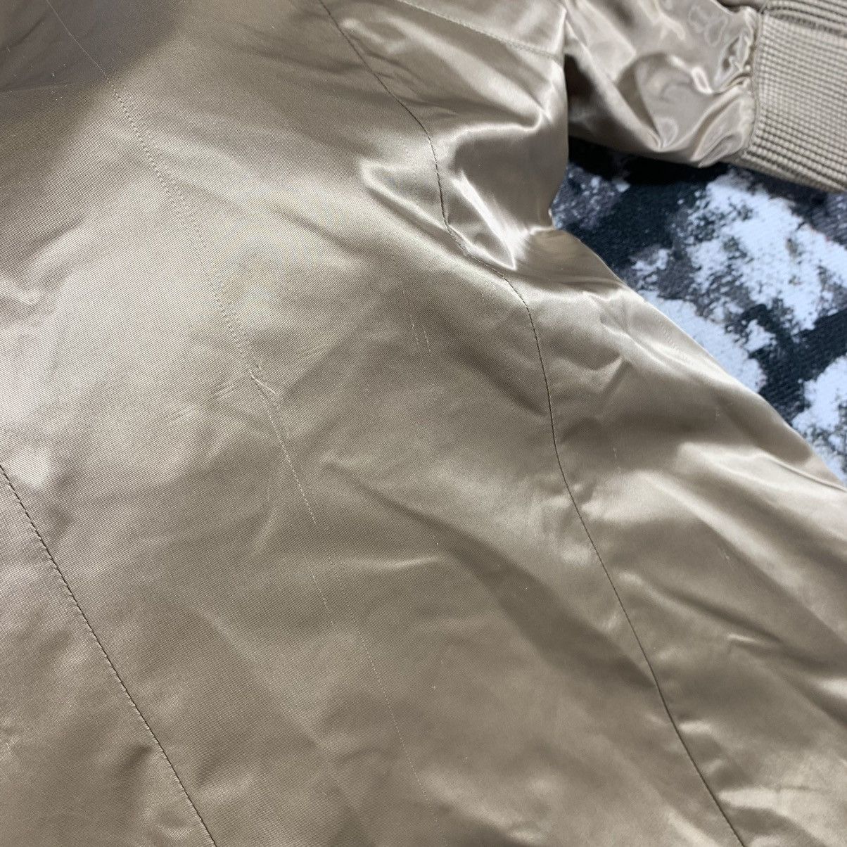Prada 🔥RARE🔥Prada Gold Nylon Zip Jacket Coat Womens Vintage Size M / US 6-8 / IT 42-44 - 10 Thumbnail