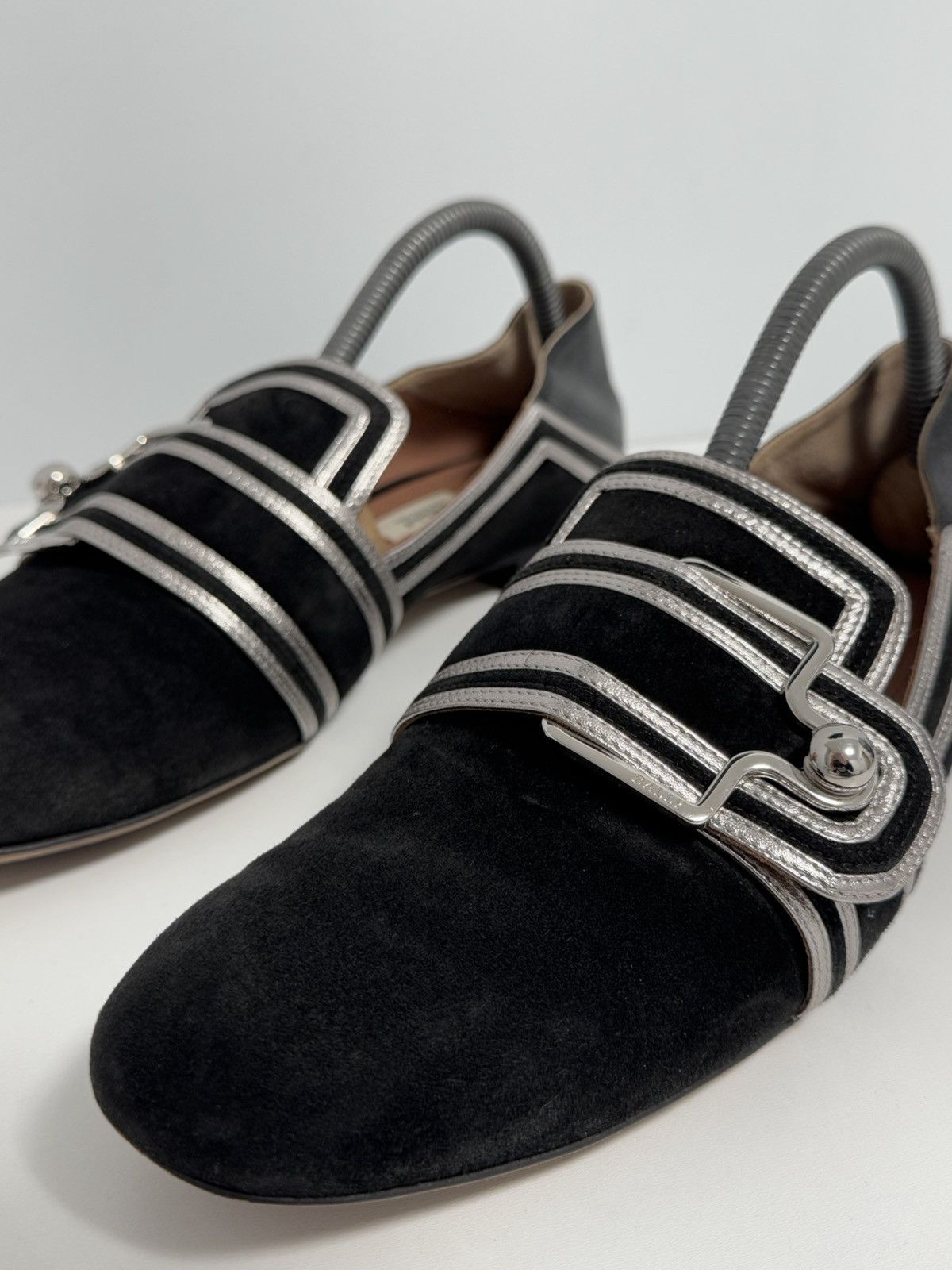 Bally Bally Maelle Black Leather and Suede Loafers Size US 9 / IT 39 - 6 Thumbnail