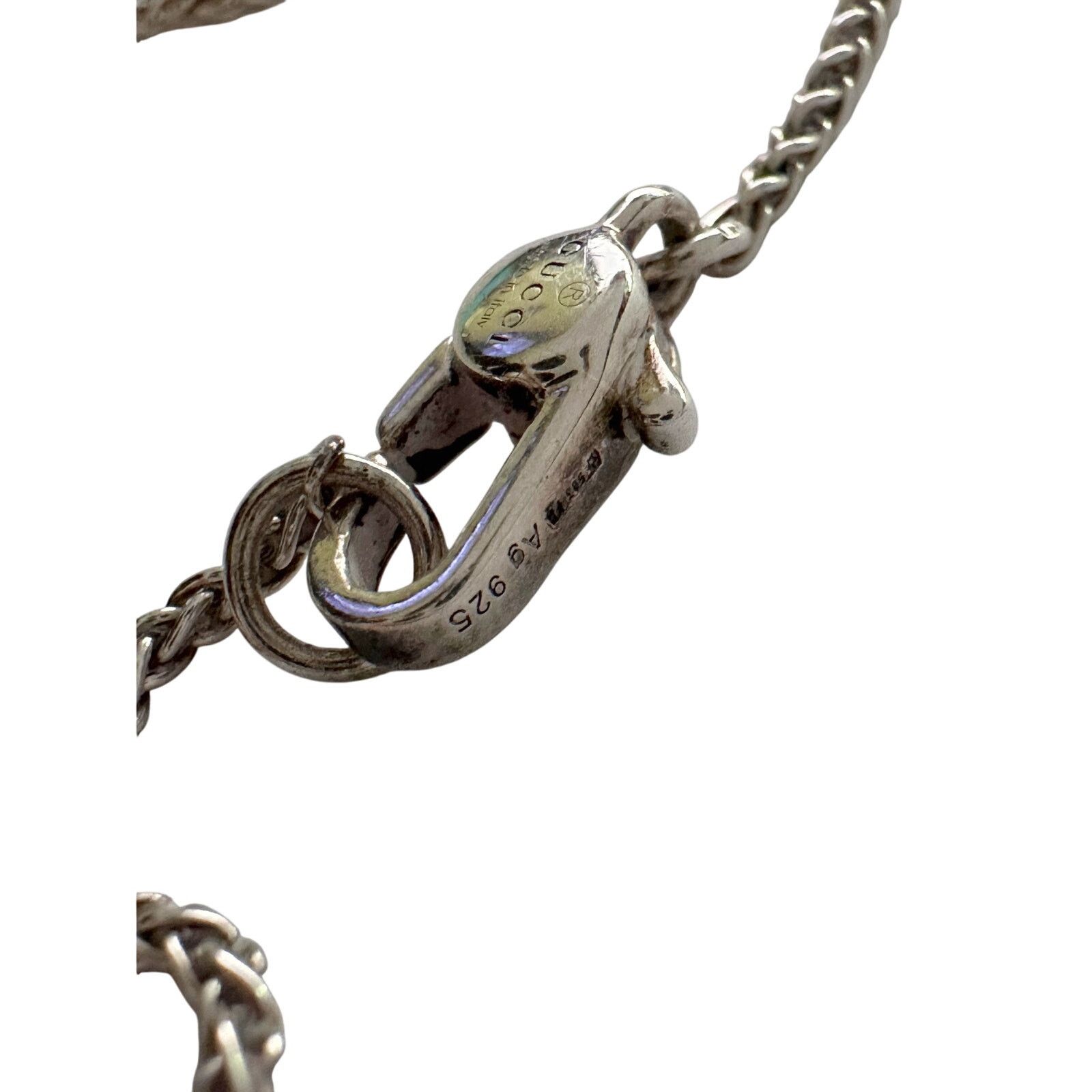 Gucci Gucci Silver G Interlocking Heart Bamboo Necklace Size ONE SIZE - 2 Thumbnail