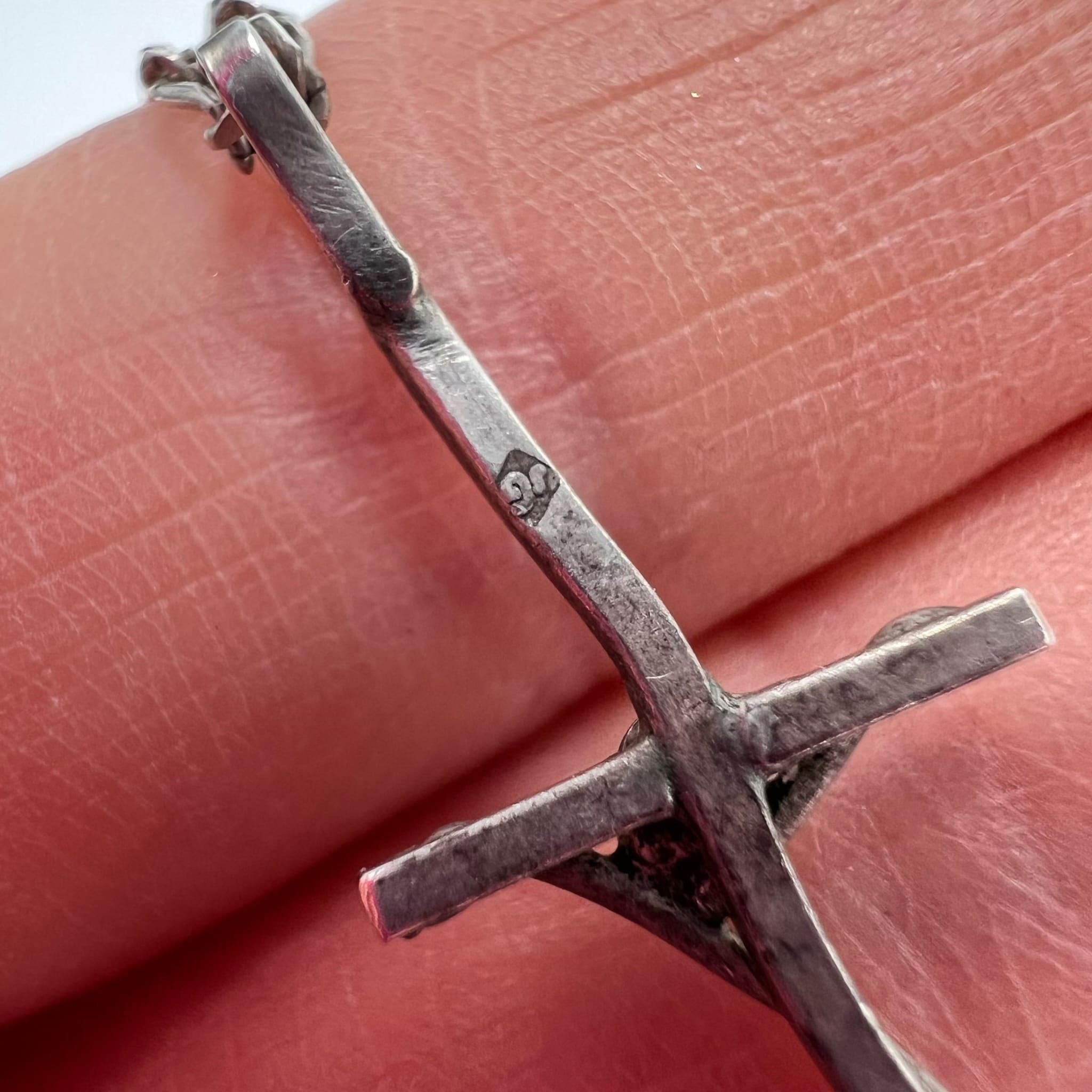 Sterling Silver Vintage 925 Sterling Silver Cross Necklace 3.10 g Size ONE SIZE - 6 Thumbnail