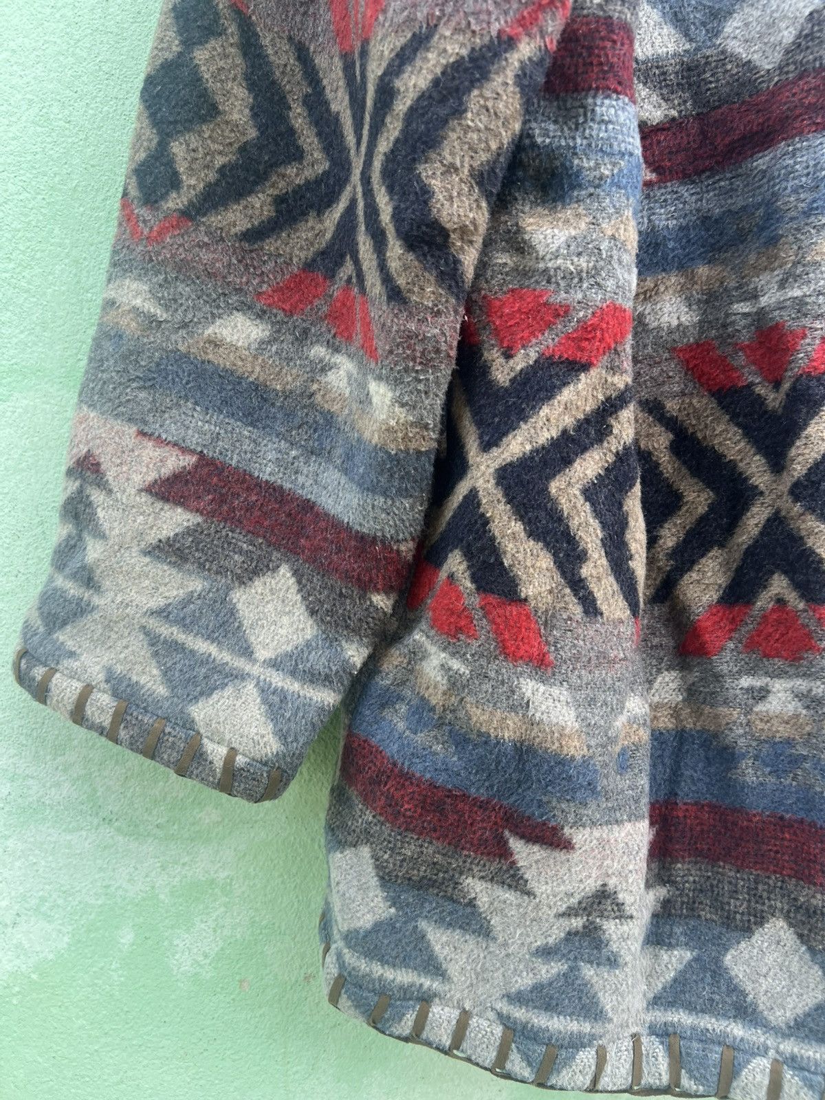 Japanese Brand SABUROKU Japan Aztec Southwestern Wool Blanket Jacket Native Size US M / EU 48-50 / 2 - 15 Thumbnail